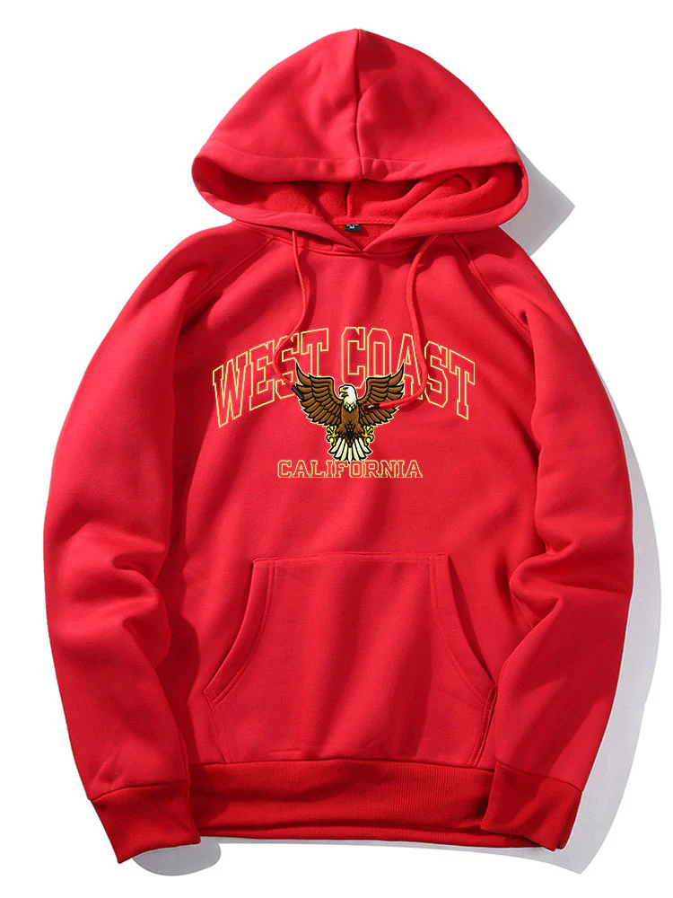 West Coast Eagle Print Hoodie - Image 5
