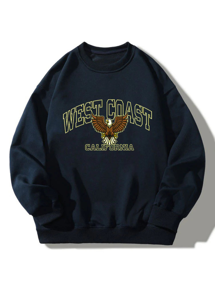 West Coast Eagle Print Entspanntes Sweatshirt - Image 4