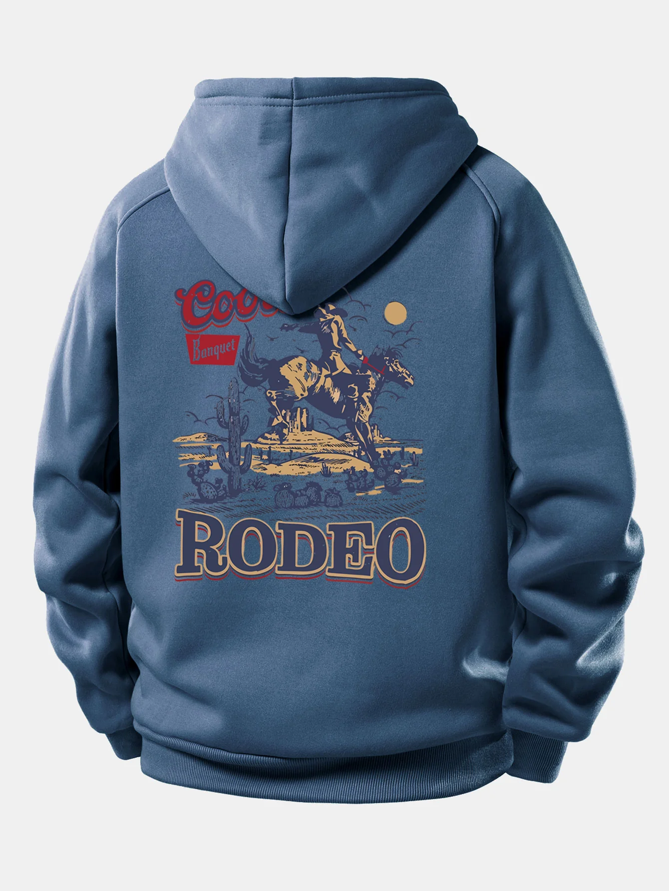 Western Cowboy Druck Kordelzug Kapuzenpullover - Image 15