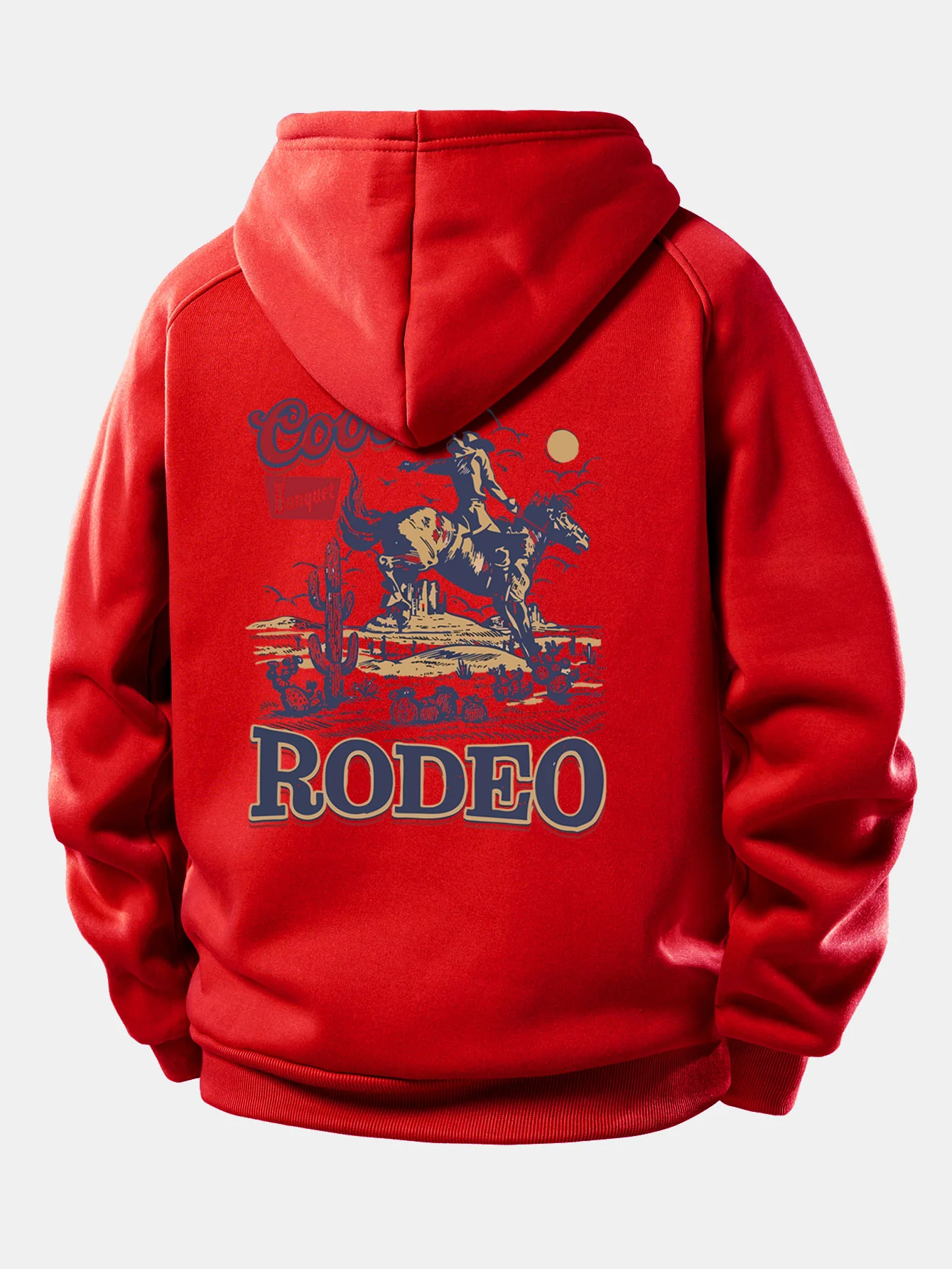 Western Cowboy Druck Kordelzug Kapuzenpullover - Image 25