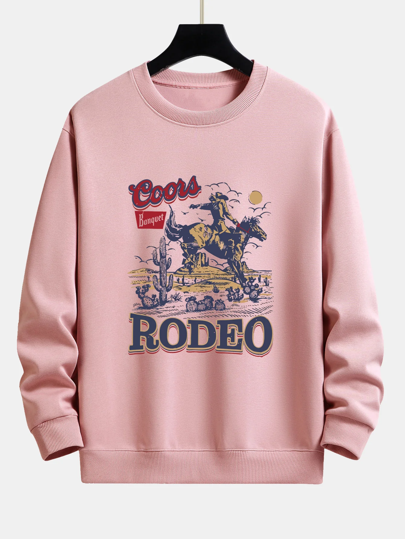 Western Cowboy Druck Sweatshirt mit lockerem Schnitt - Image 3