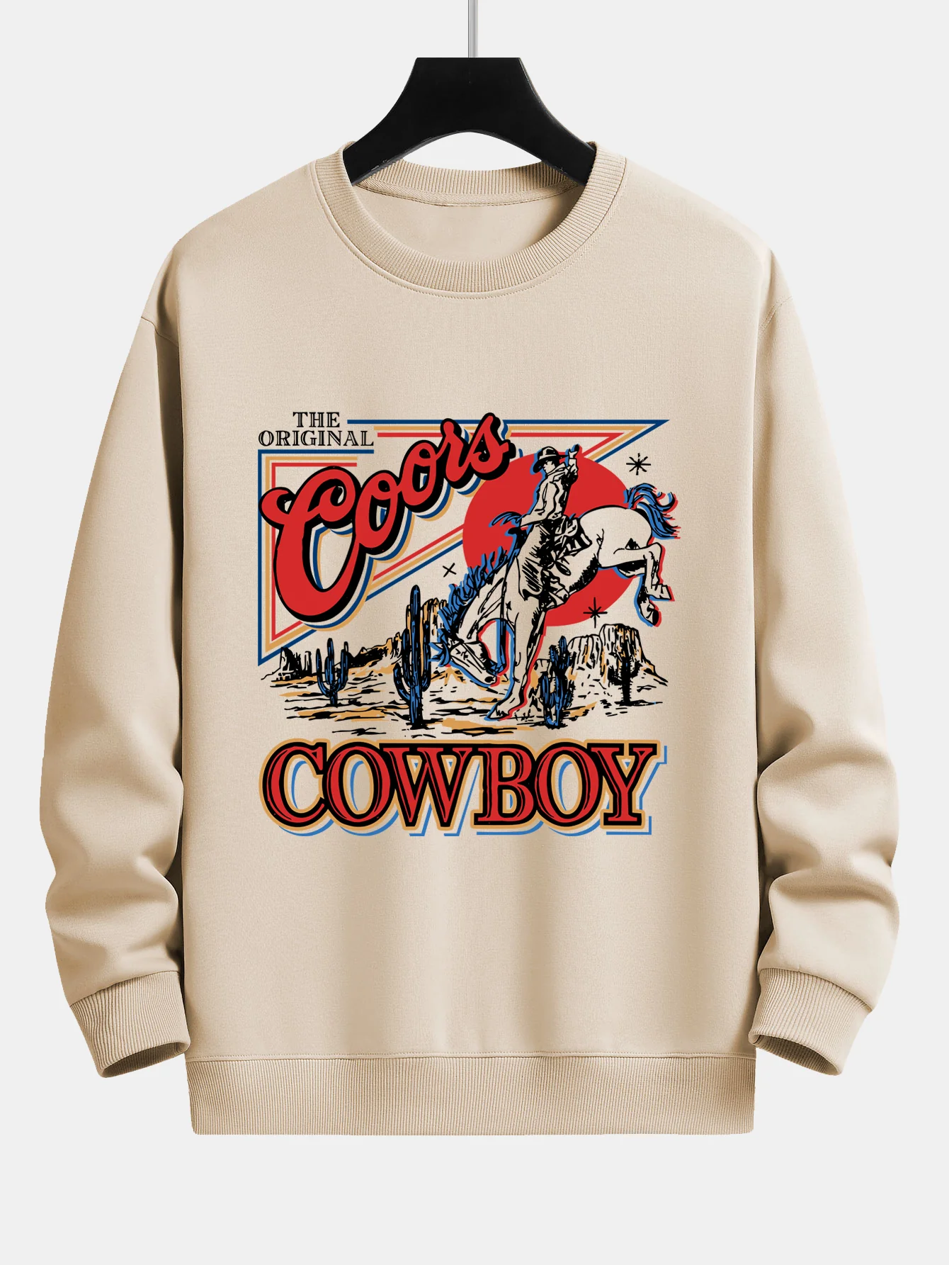 Western Cowboy Druck Sweatshirt mit lockerem Schnitt - Image 2