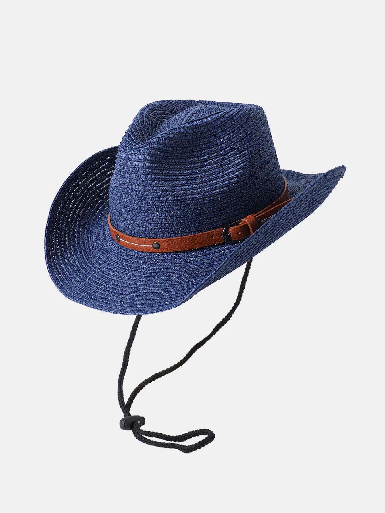 Western Cowboy Stil Sonnenblende Atmungsaktive Strohhut - Image 3