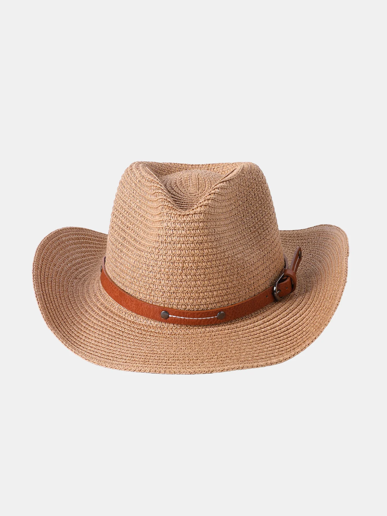 Western Cowboy Stil Sonnenblende Atmungsaktive Strohhut - Image 7