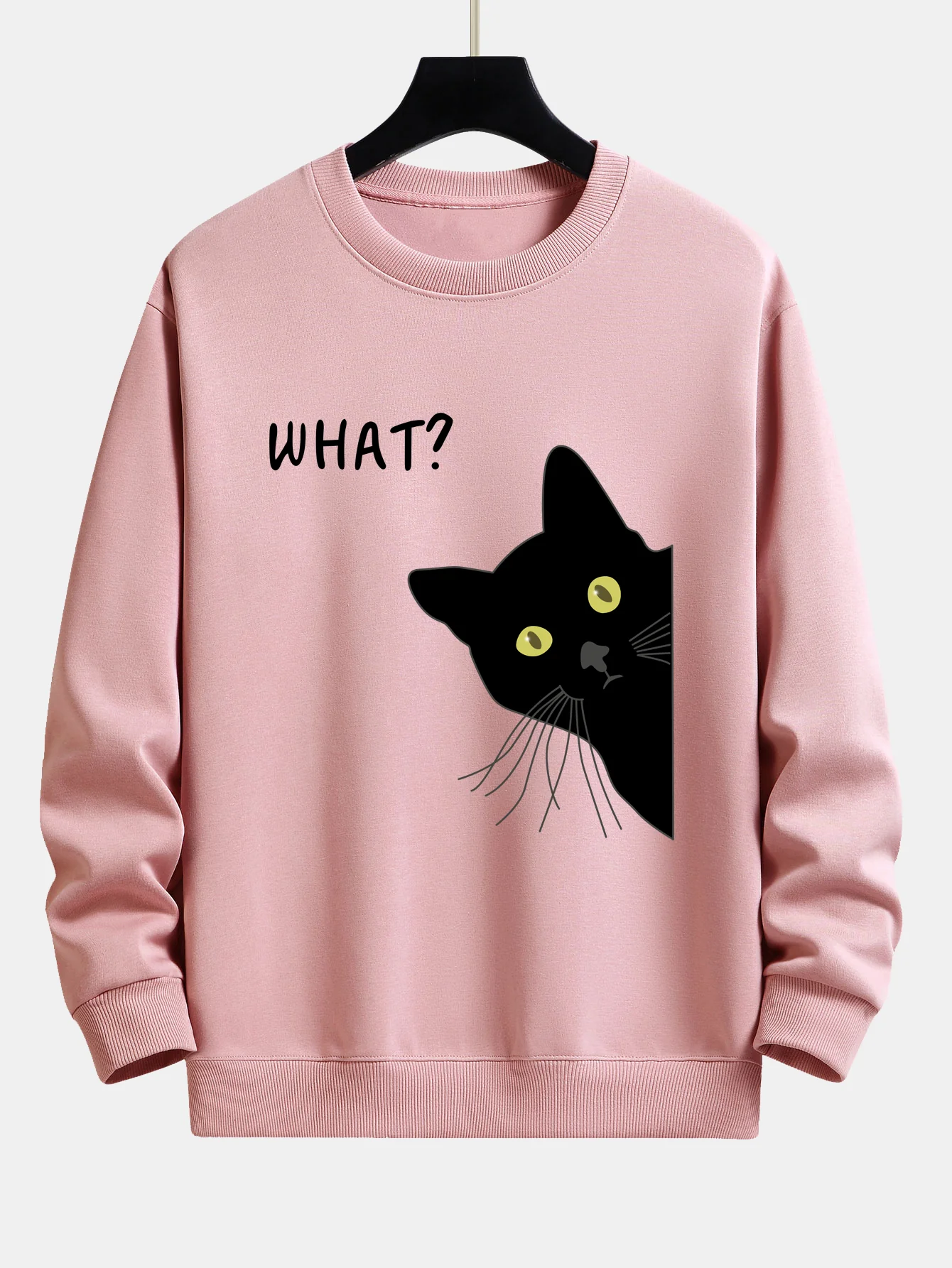 Was Schwarze Katze Druck Locker Sitzendes Sweatshirt - Image 3