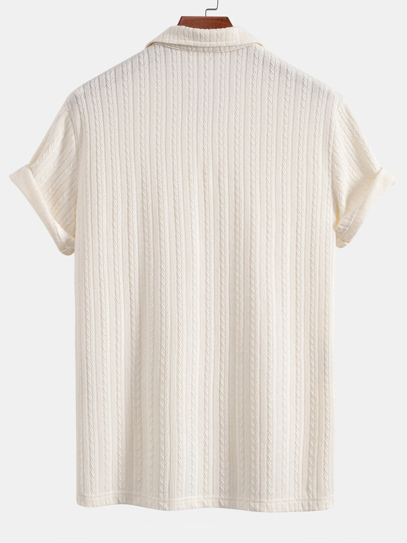 Weizenähren-Jacquard-Poloshirt - Image 4