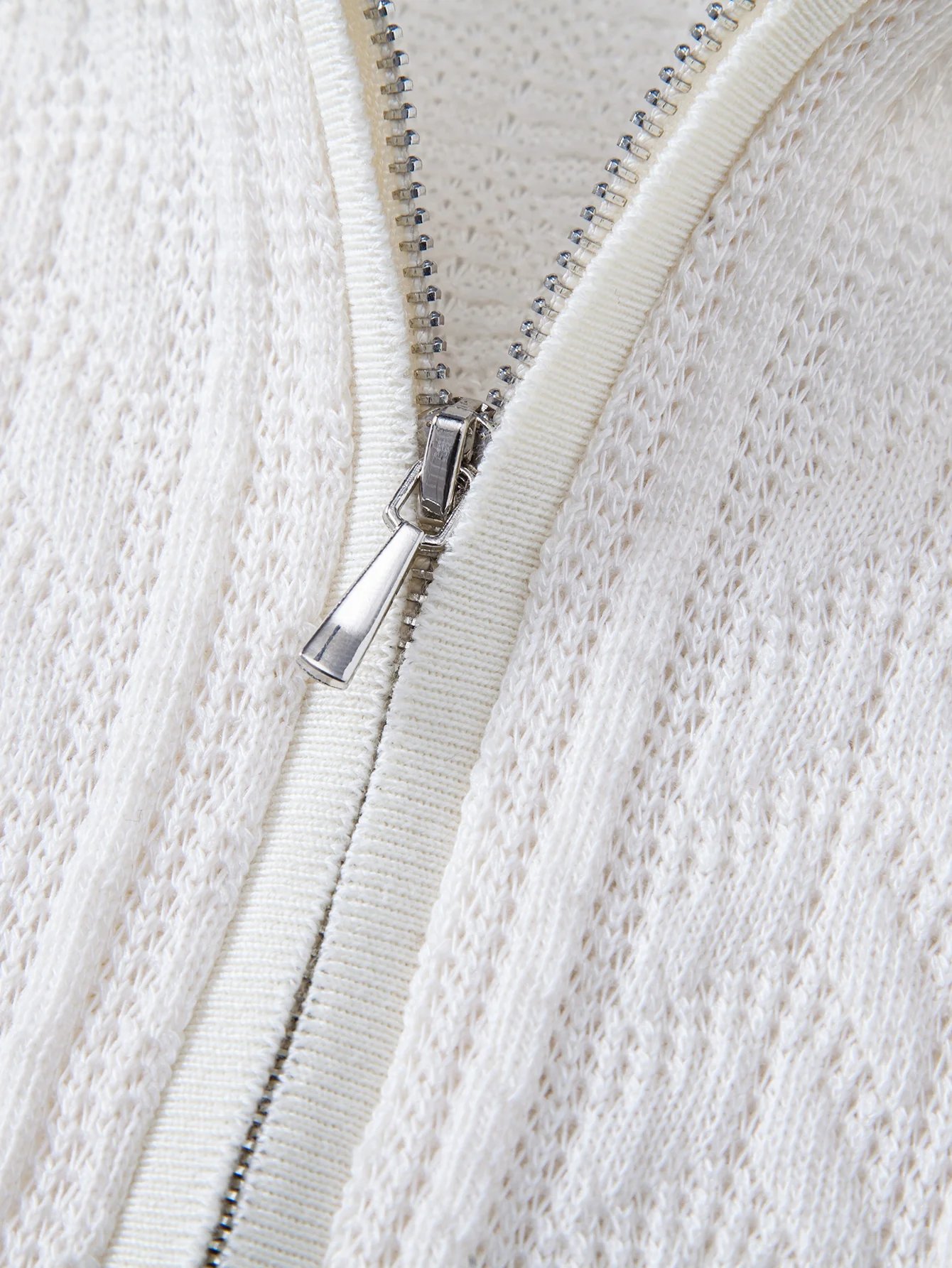 Wheat Ear Jacquard Zipper Knit Polo - Image 10