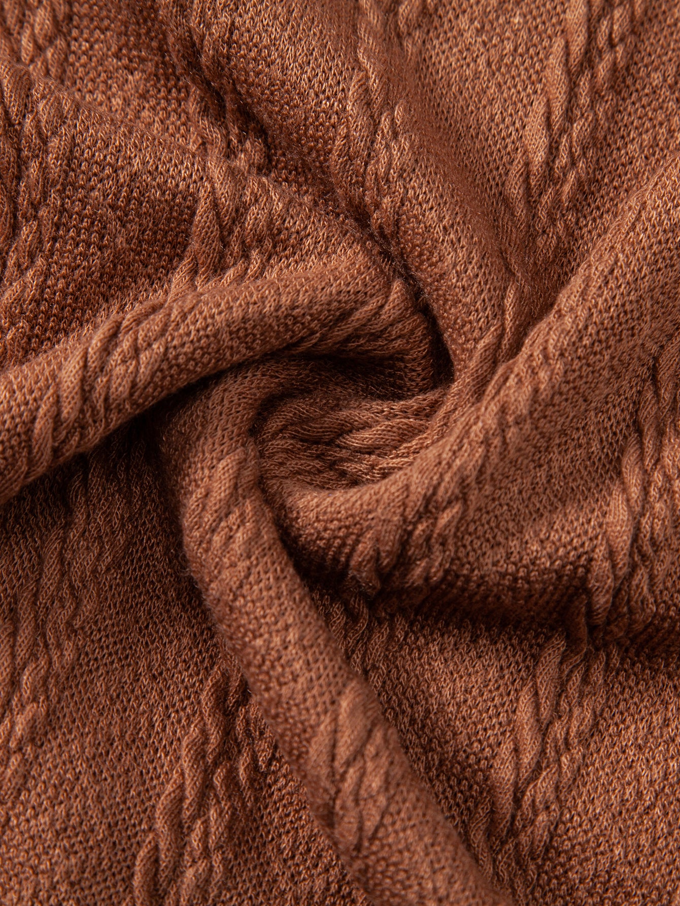 Wheat Ear Jacquard Zipper Knit Polo - Image 14