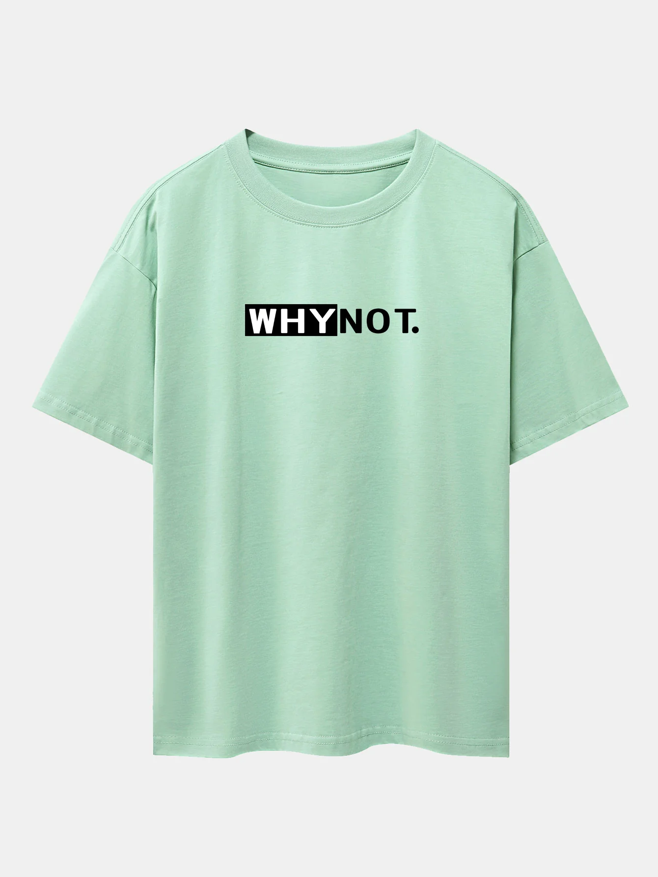 Why Not Print Drop-Shoulder Oversize T-Shirt - Image 11