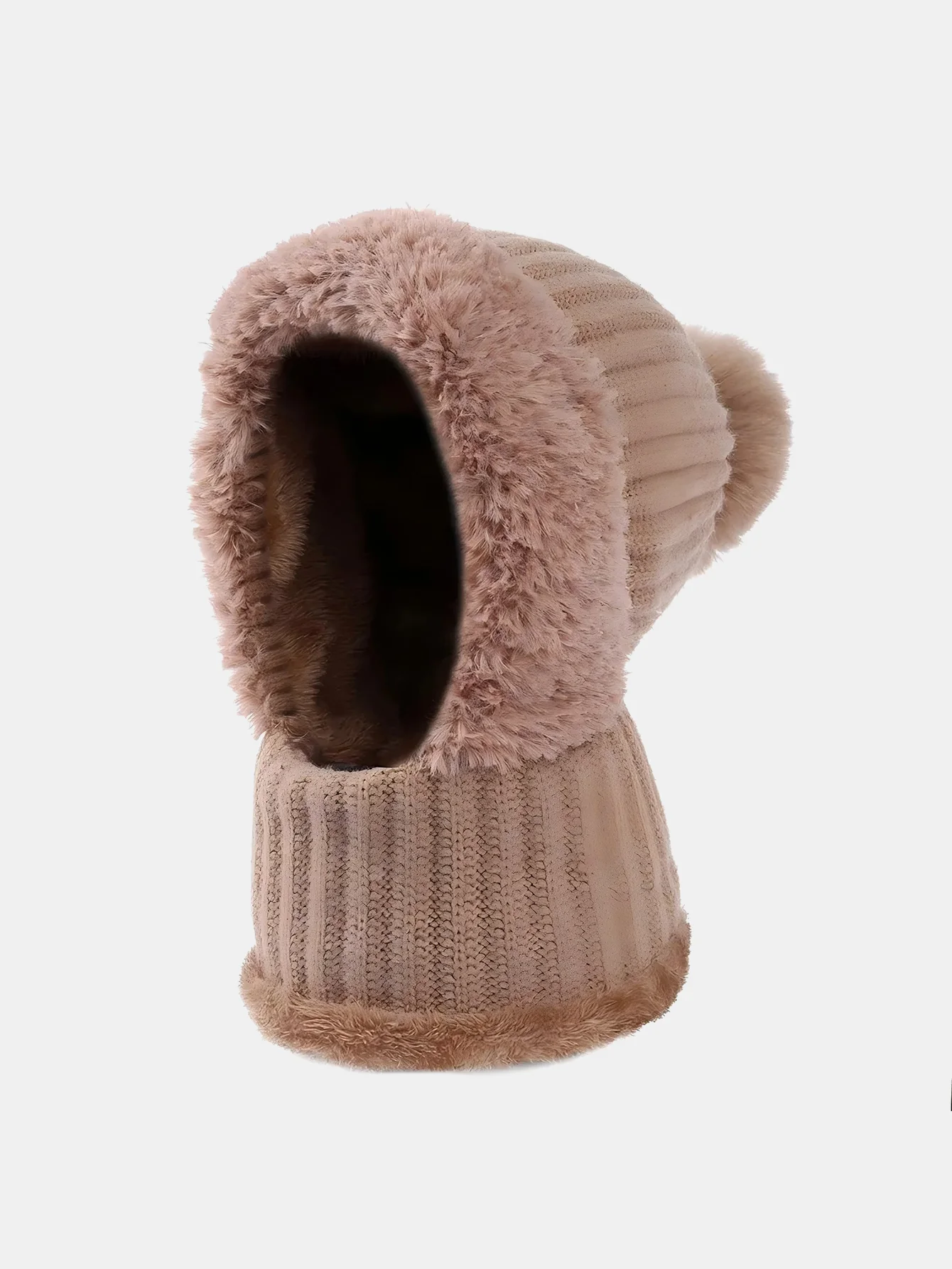 Winter 2-in-1 Windproof Warm Fleece-Lined Beanie Hat & Neck Gaiter - Image 5