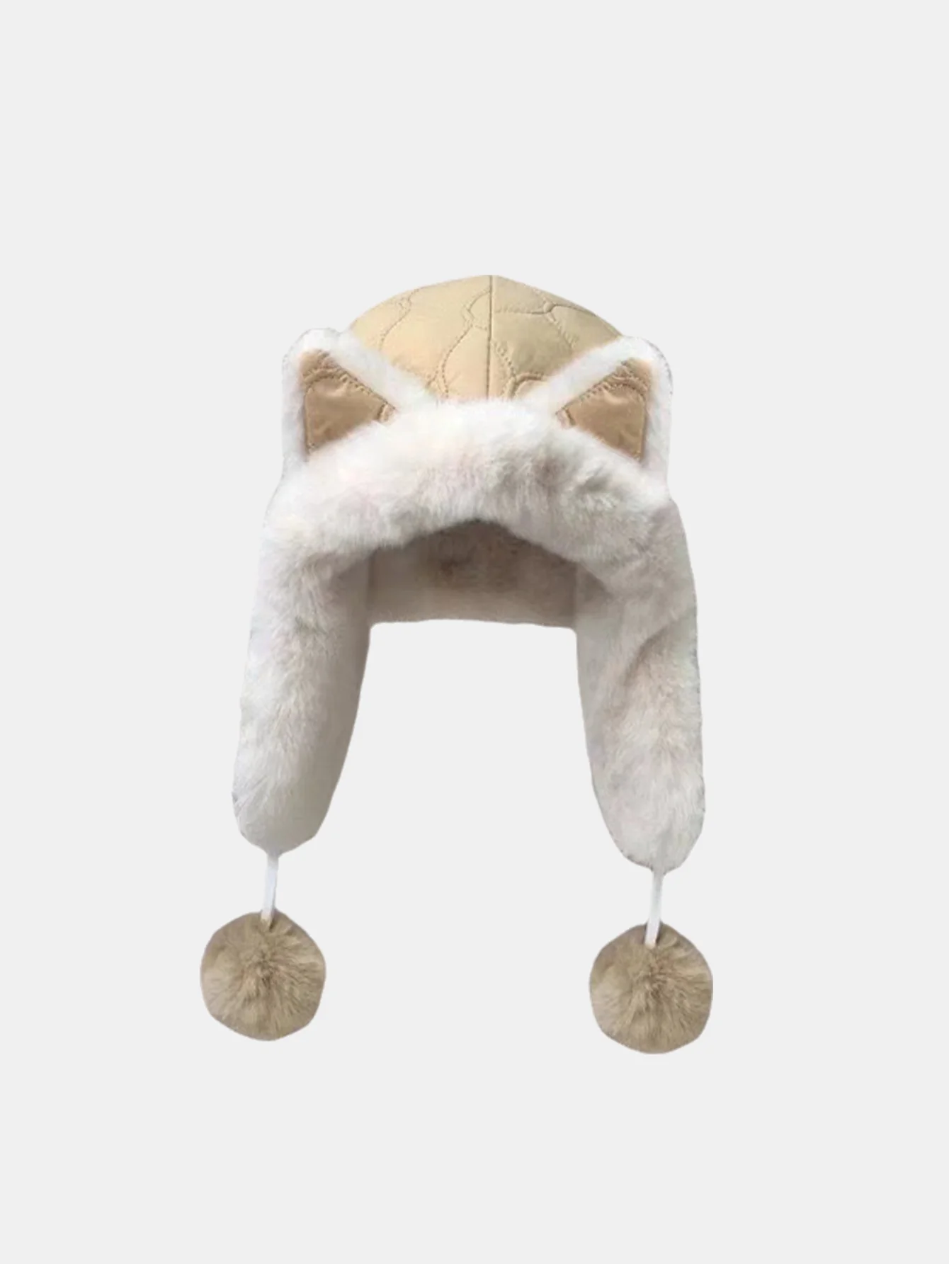 Winter Lightweight Warm Plush Beanie Hat With Fox Ears Flaps - Image 3