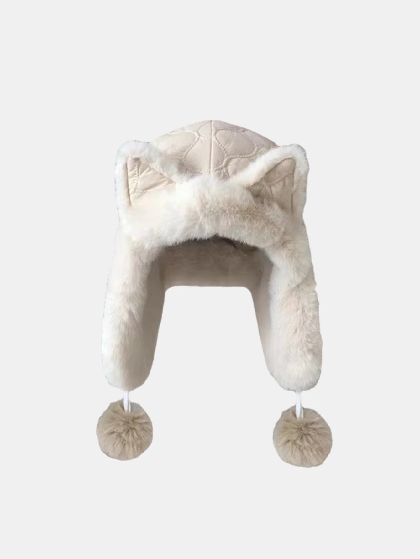 Winter Lightweight Warm Plush Beanie Hat With Fox Ears Flaps - Image 4