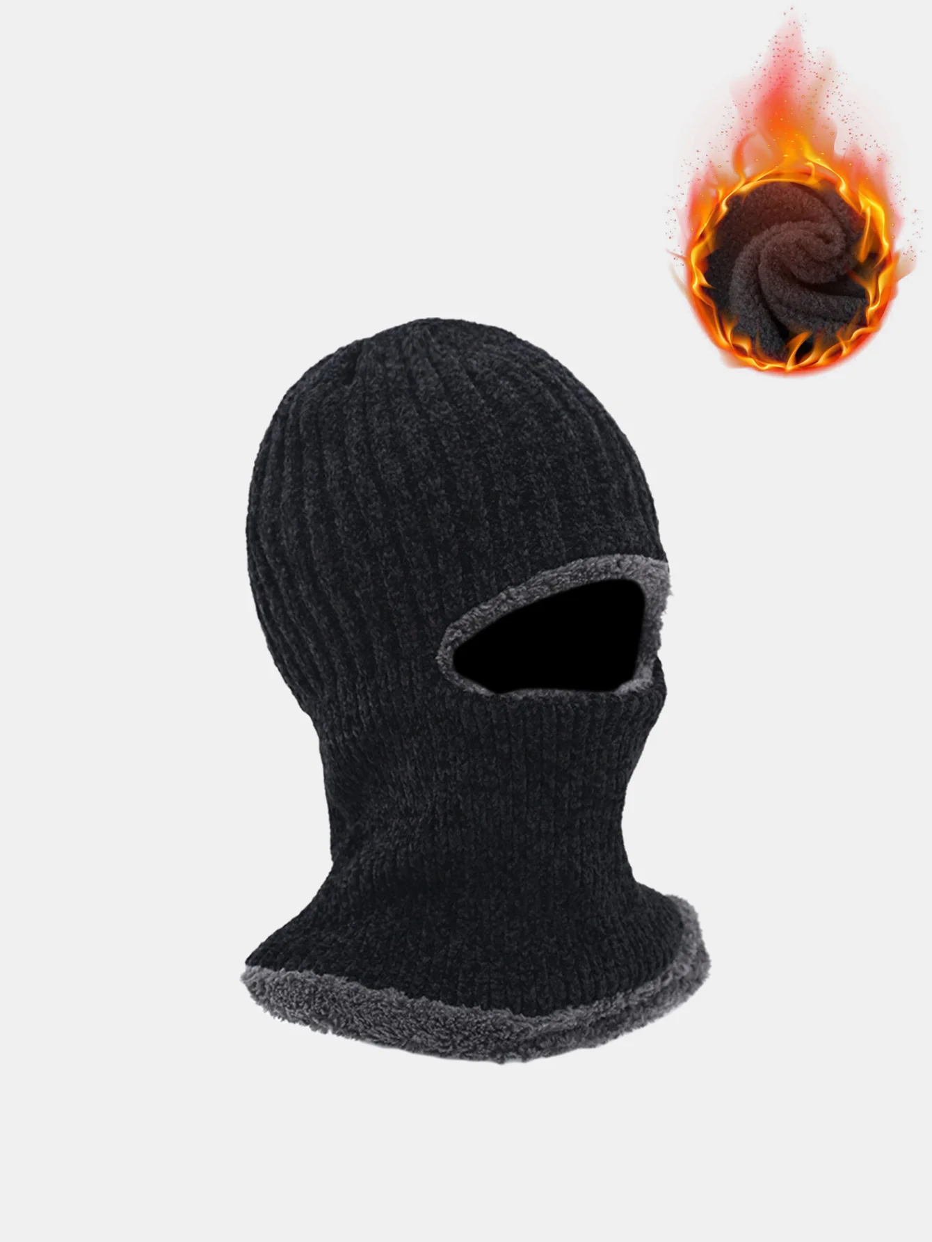 Winter Thermal Windproof Balaclava Hat With Face Mask - Image 2