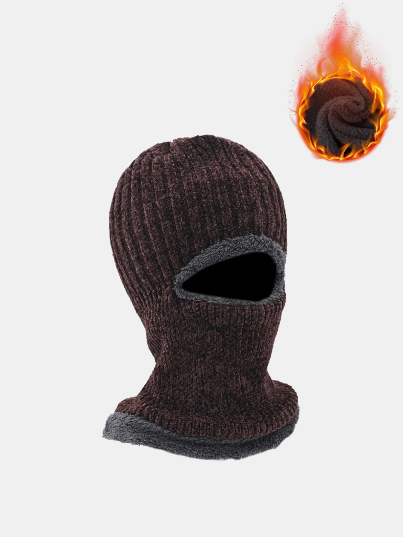Winter Thermal Windproof Balaclava Hat With Face Mask - Image 3
