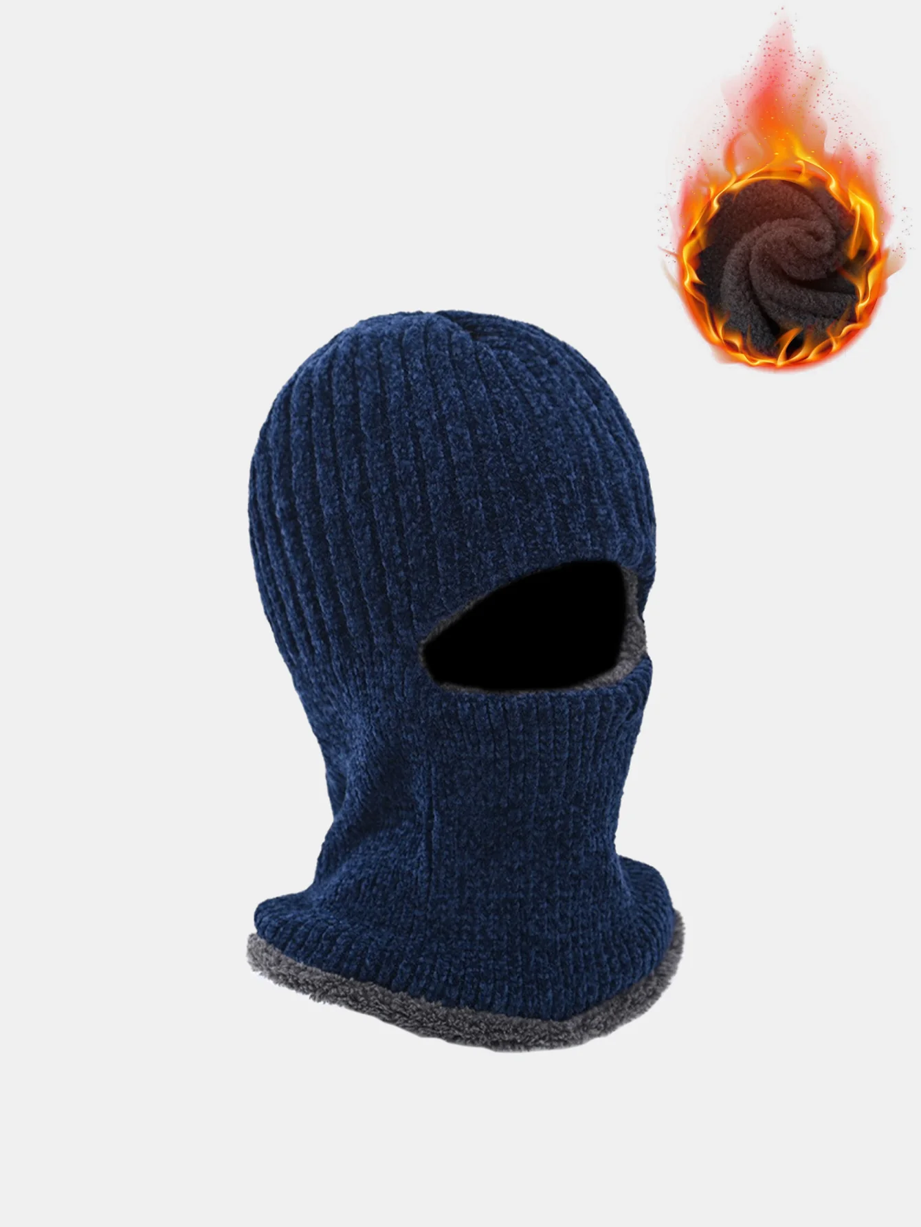 Winter Thermal Windproof Balaclava Hat With Face Mask - Image 4