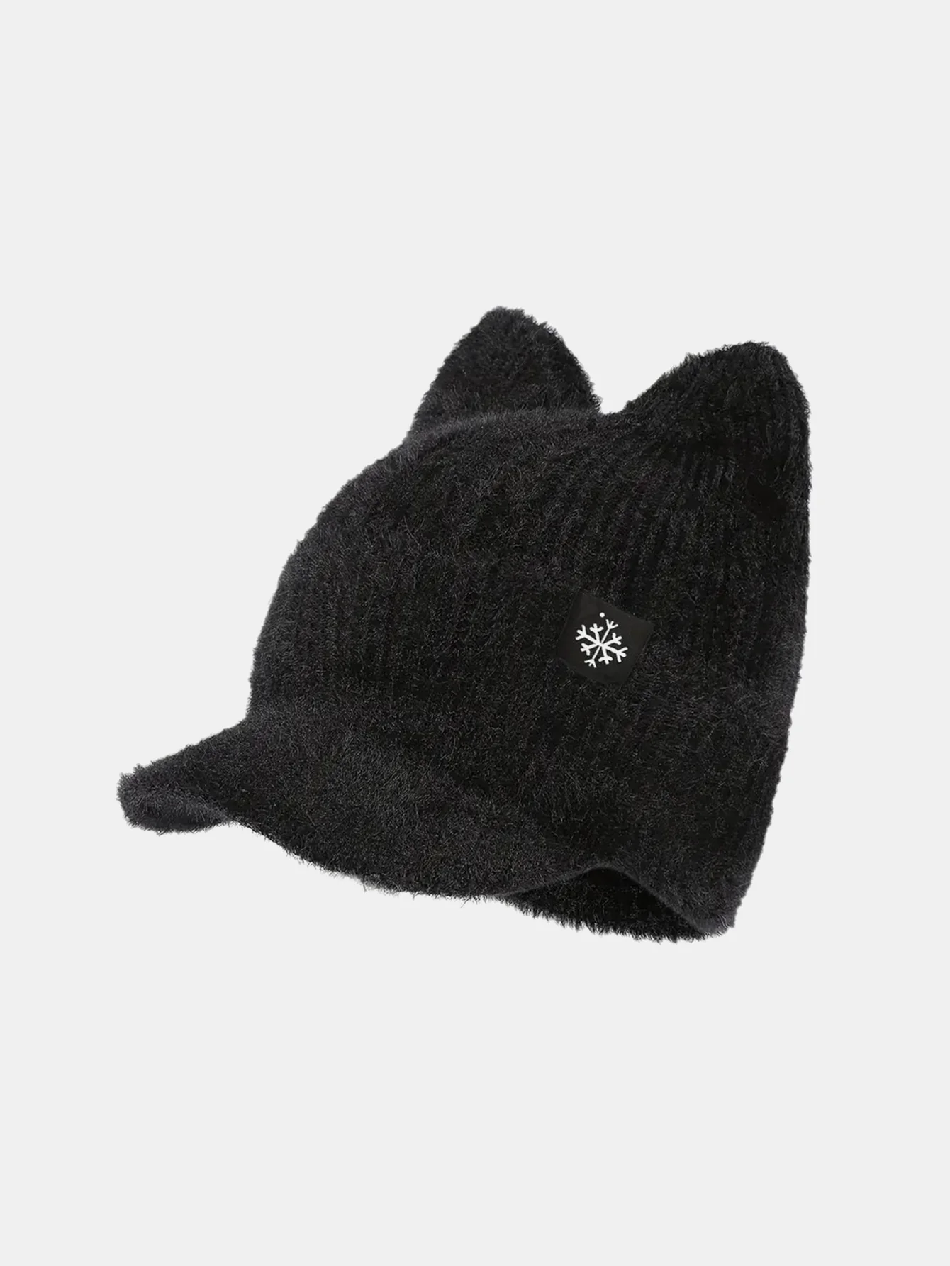 Winter Warm Knitted Hat With Brim – Soft And Cozy Cat Ear Design Cute Cold Weather Earflap Cap - Image 4