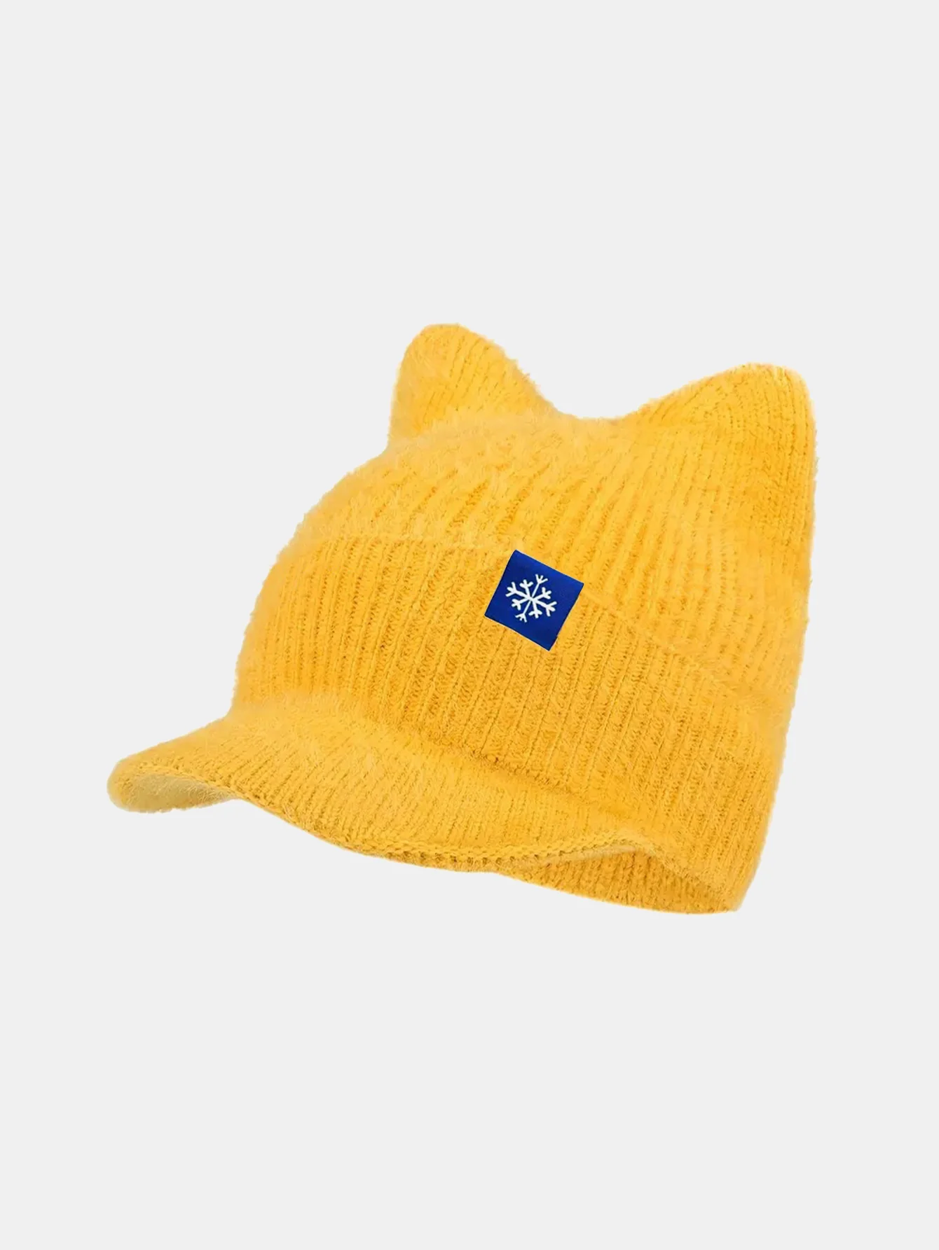 Winter Warm Knitted Hat With Brim – Soft And Cozy Cat Ear Design Cute Cold Weather Earflap Cap - Image 5