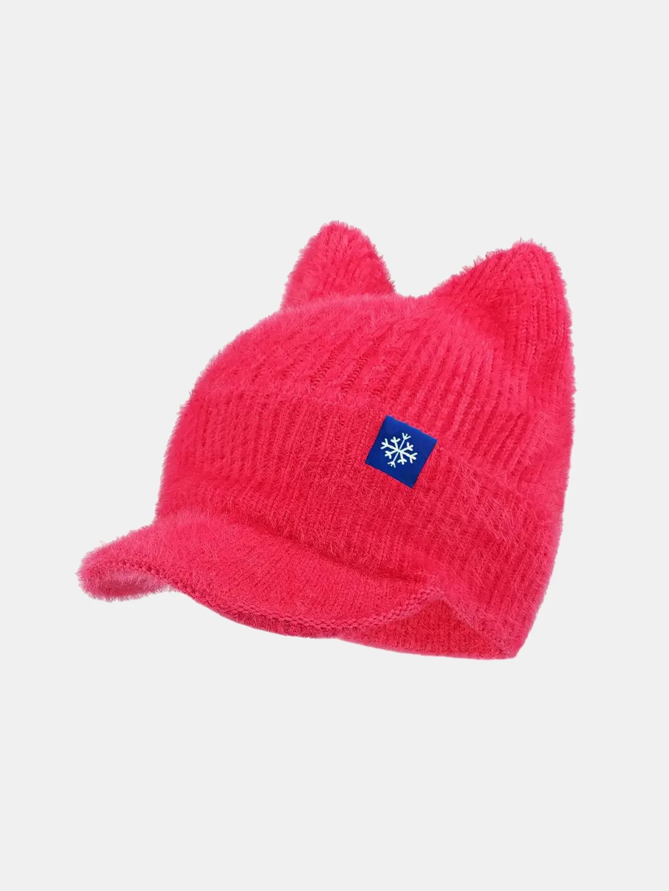 Winter Warm Knitted Hat With Brim – Soft And Cozy Cat Ear Design Cute Cold Weather Earflap Cap - Image 7