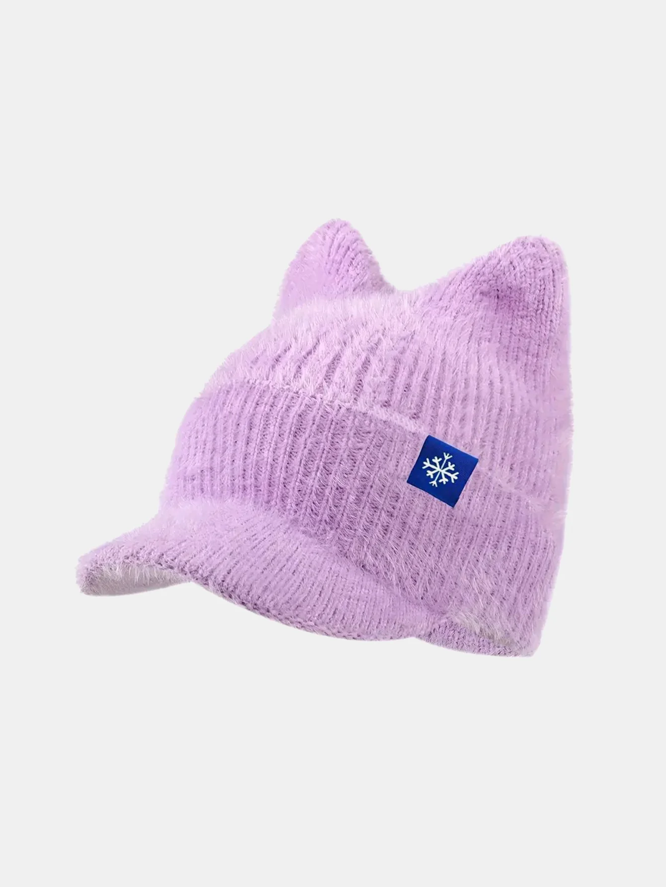 Winter Warm Knitted Hat With Brim – Soft And Cozy Cat Ear Design Cute Cold Weather Earflap Cap - Image 8