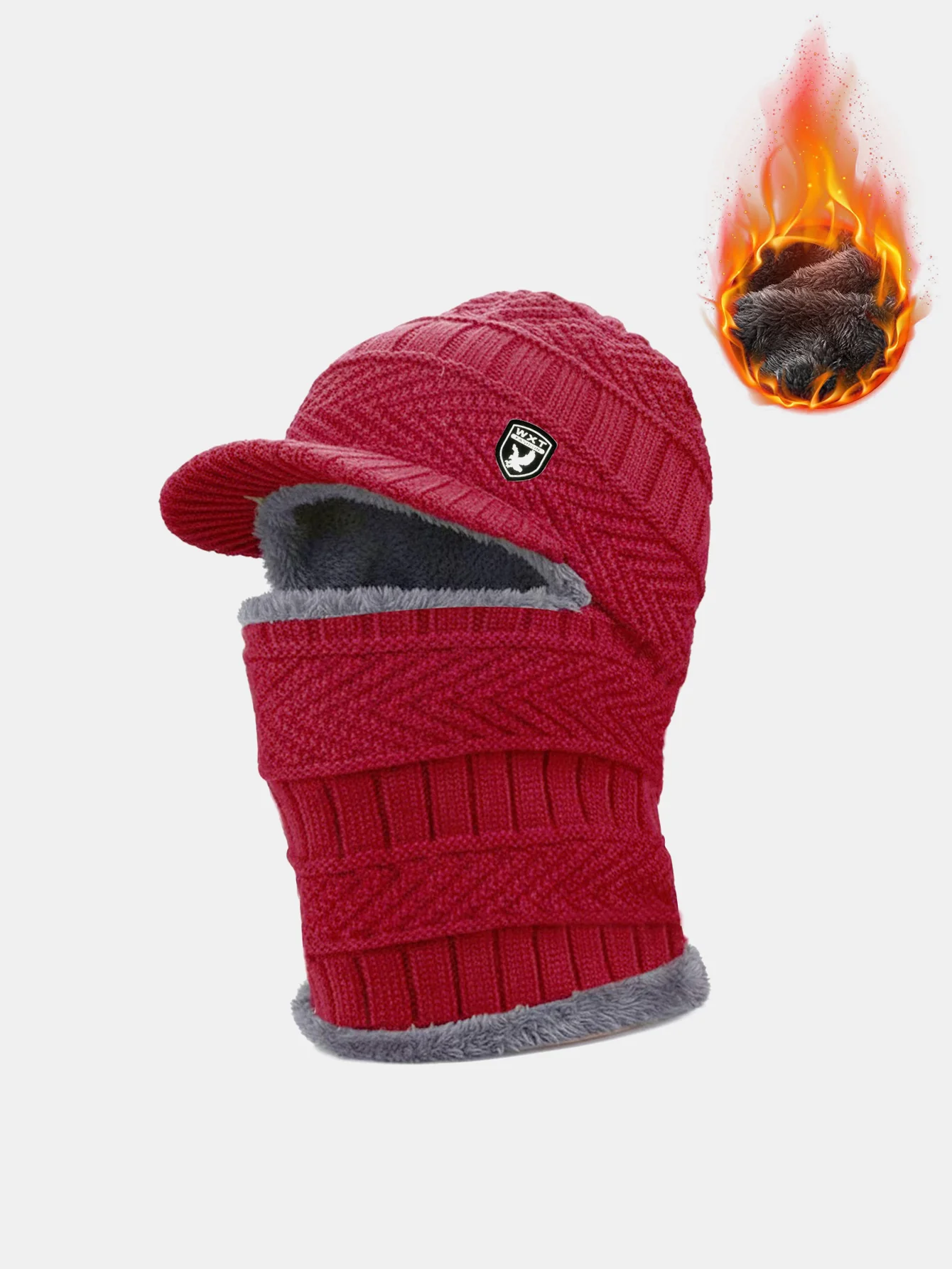Winter Warm Knitted Pullover Hood With Ear And Neck Protection - Image 3