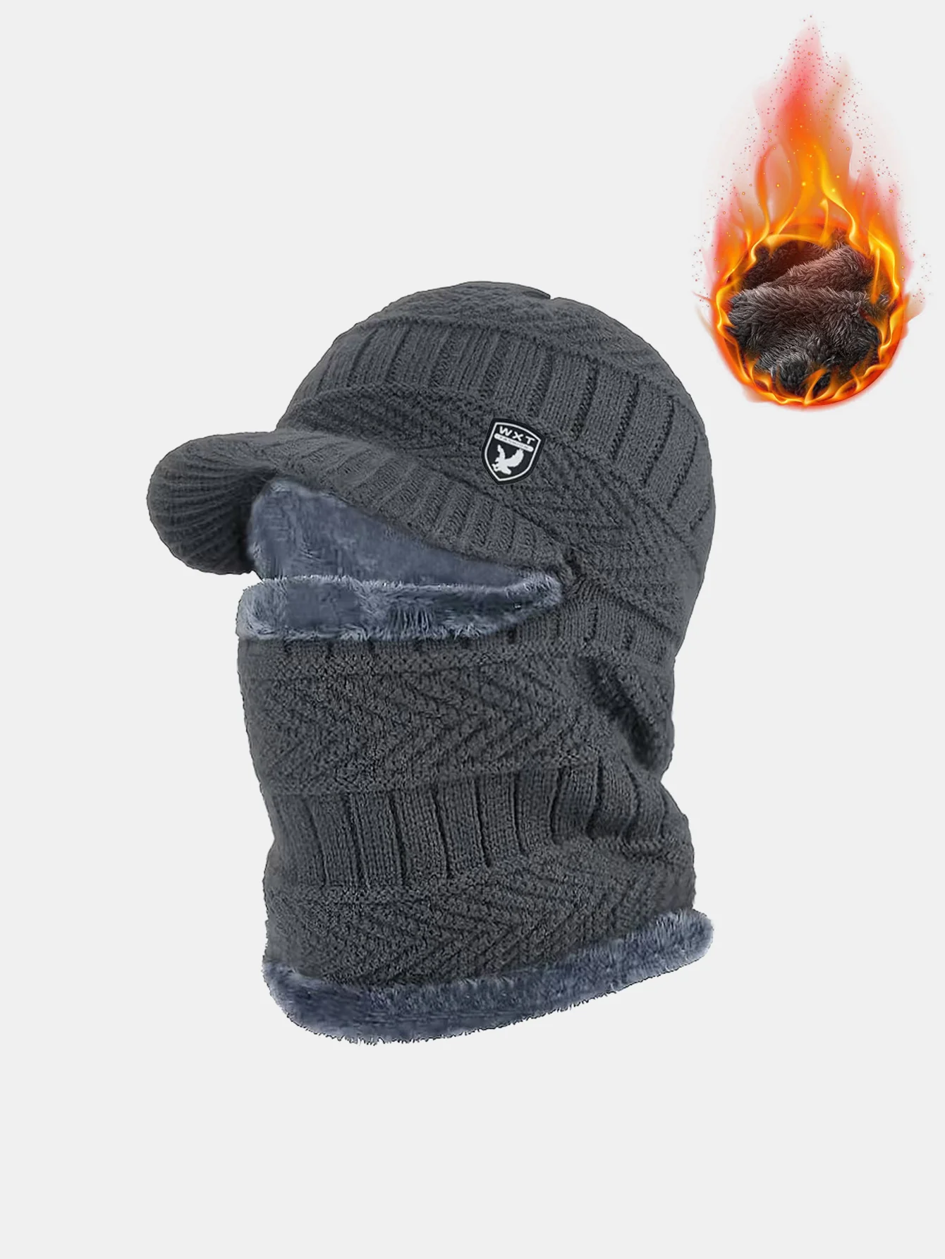 Winter Warm Knitted Pullover Hood With Ear And Neck Protection - Image 4