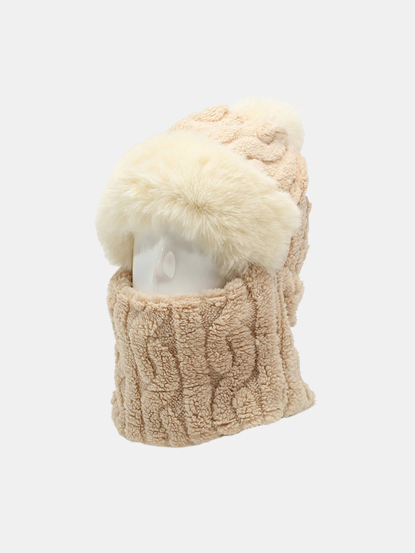 Winter Warm Thickened Full Coverage Fleece-Lined Balaclava Hat With Ear Flap Face Mask - Image 6