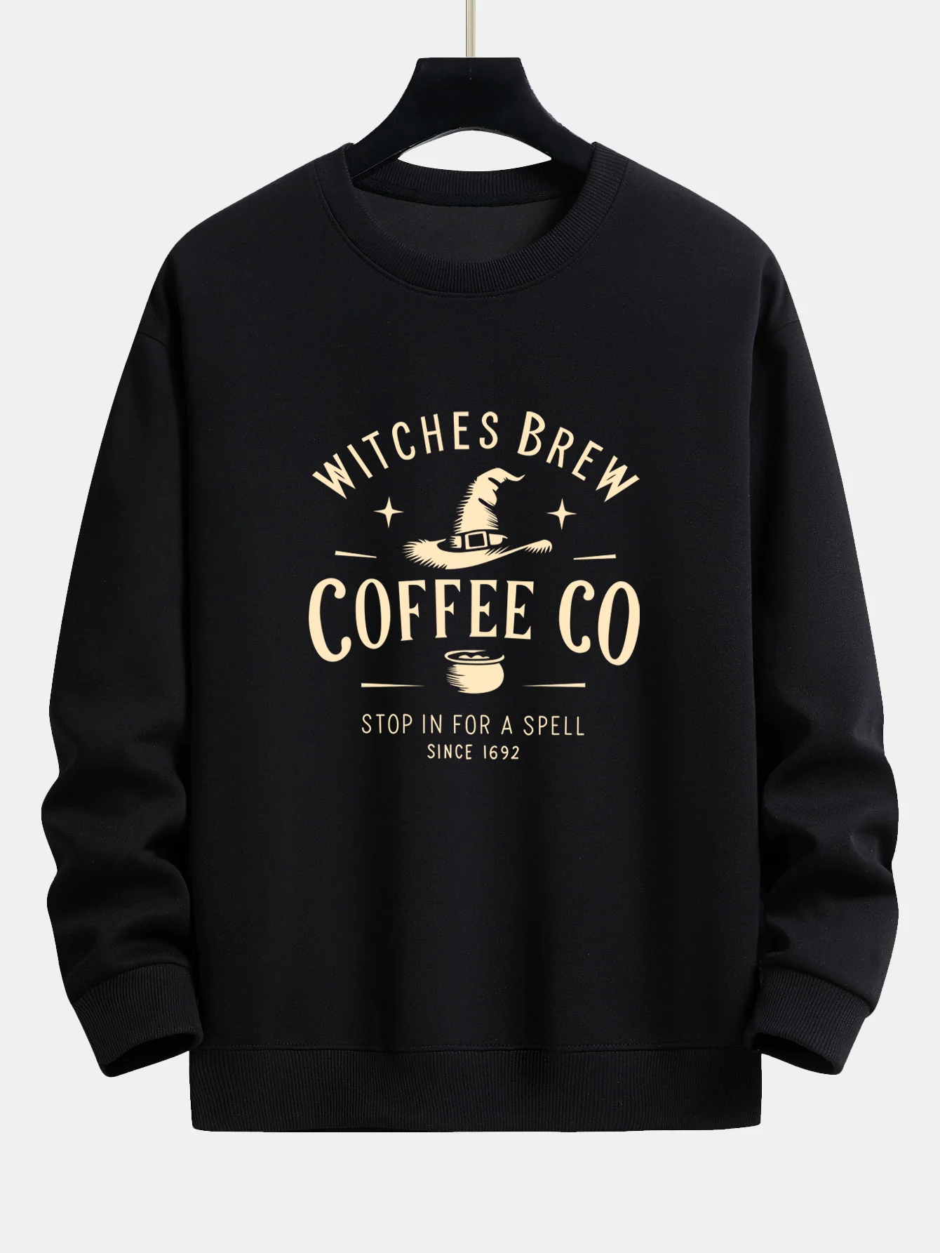 Hexenbrau Kaffee Halloween Druck Locker sitzender Pullover