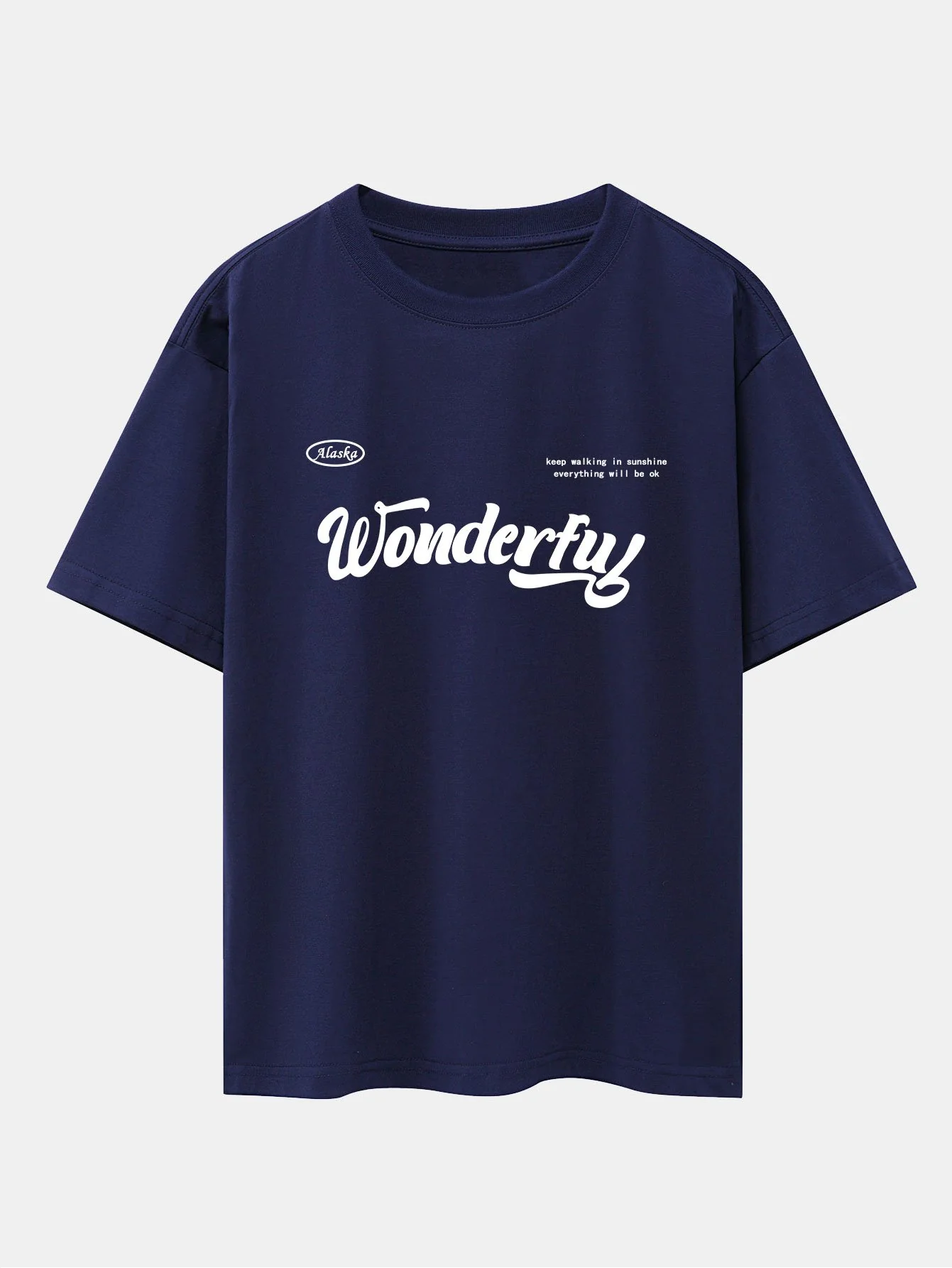 Wunderbares Slogan Druck Drop Shoulder Oversize T-Shirt - Image 10