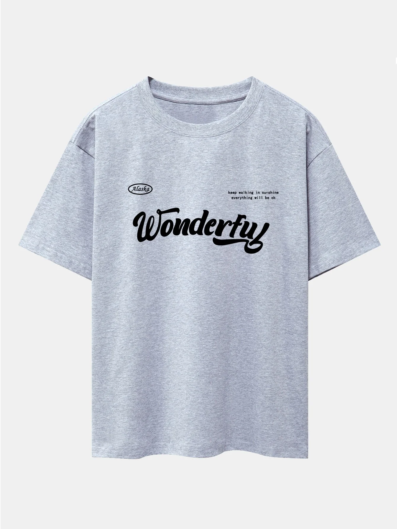 Wunderbares Slogan Druck Drop Shoulder Oversize T-Shirt - Image 11