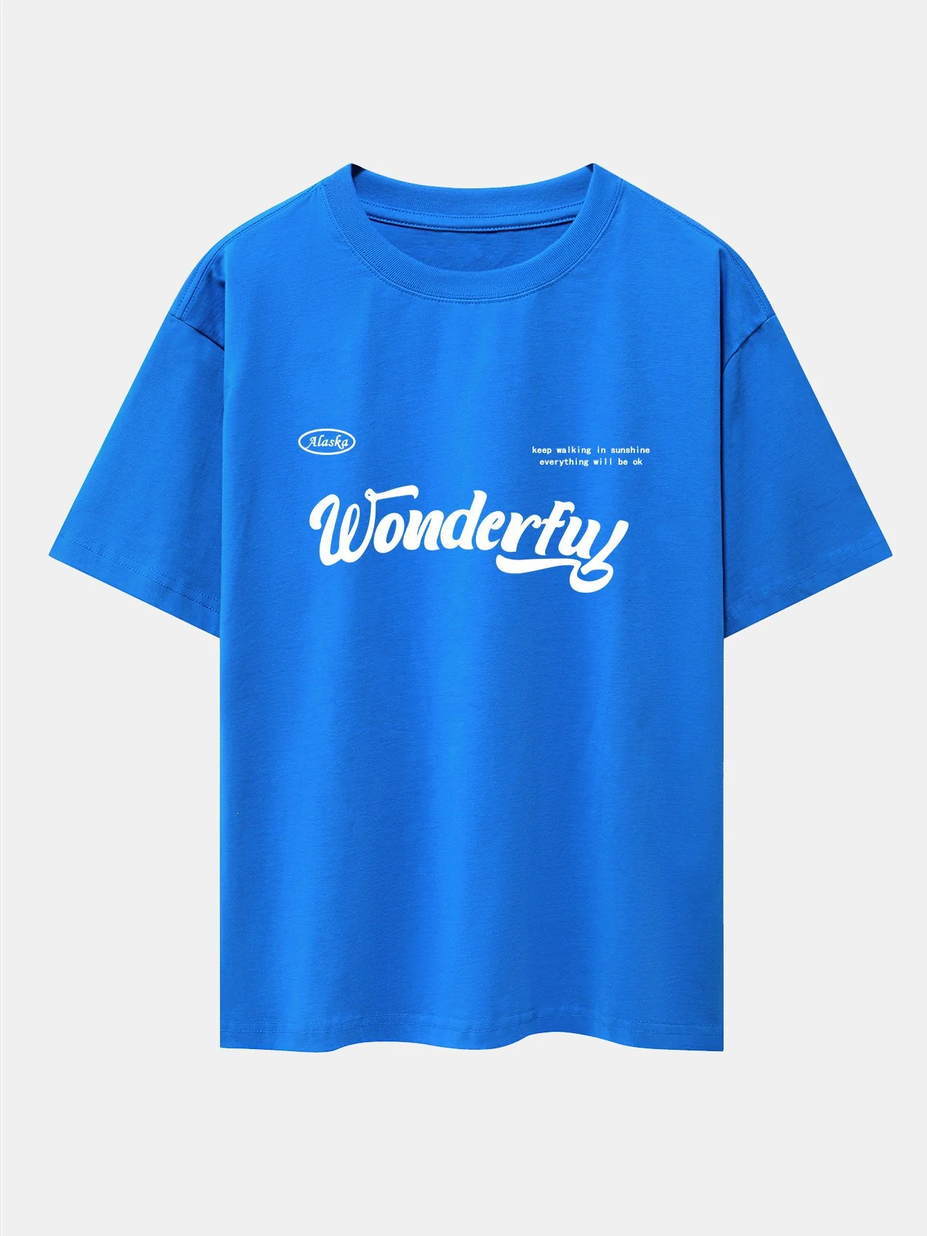 Wunderbares Slogan Druck Drop Shoulder Oversize T-Shirt - Image 12