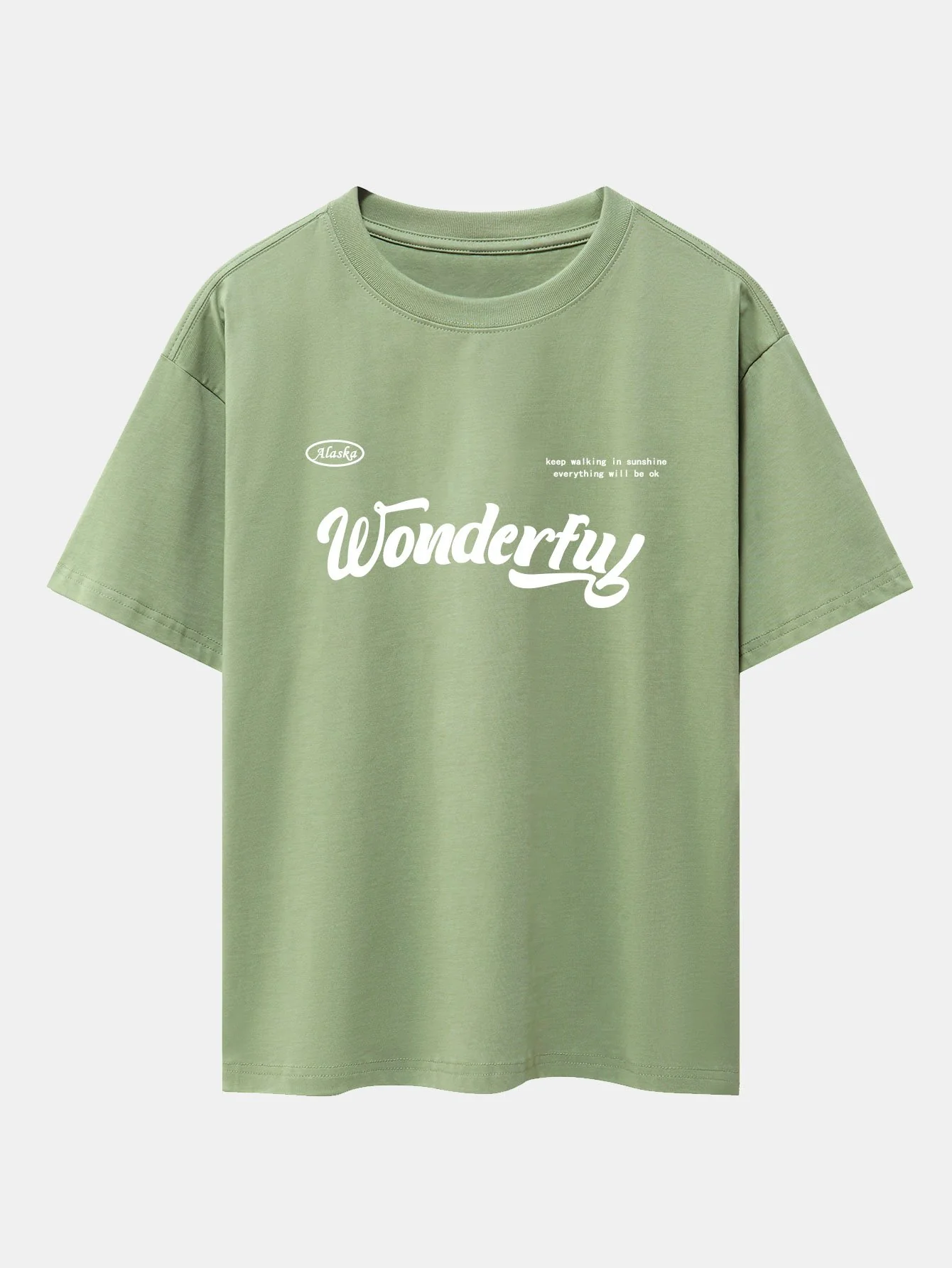 Wunderbares Slogan Druck Drop Shoulder Oversize T-Shirt - Image 13