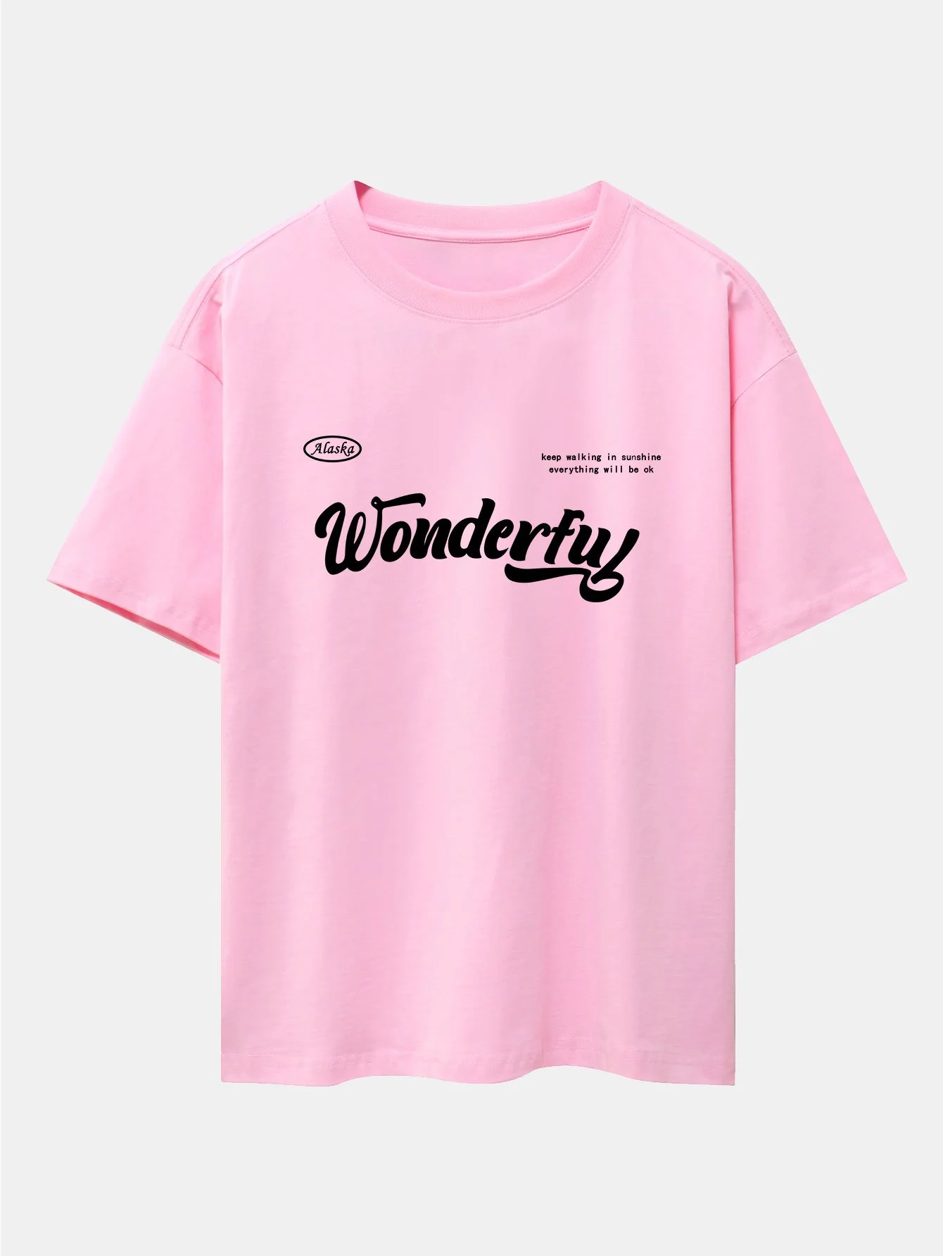 Wunderbares Slogan Druck Drop Shoulder Oversize T-Shirt - Image 6