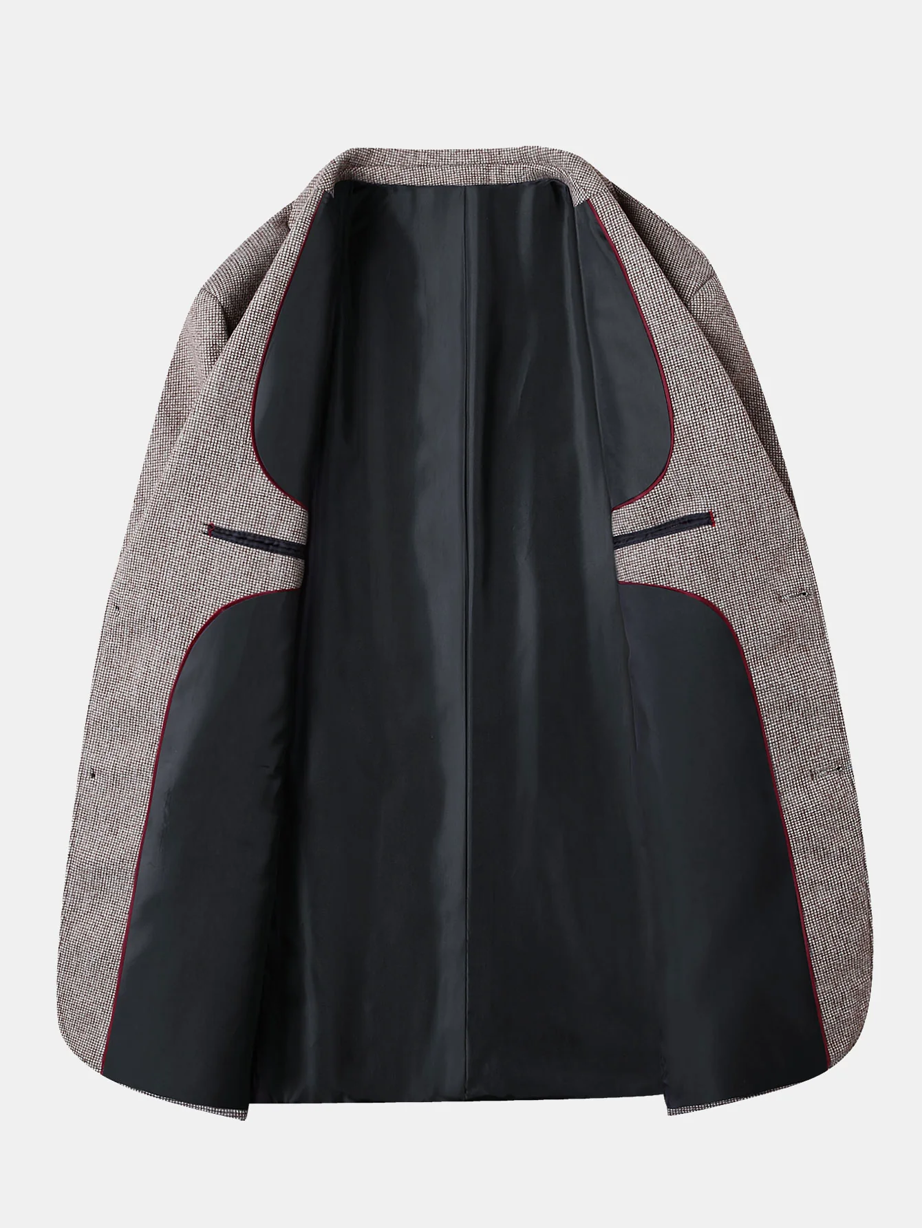 Woll-Look Feine Karoblazer - Image 7