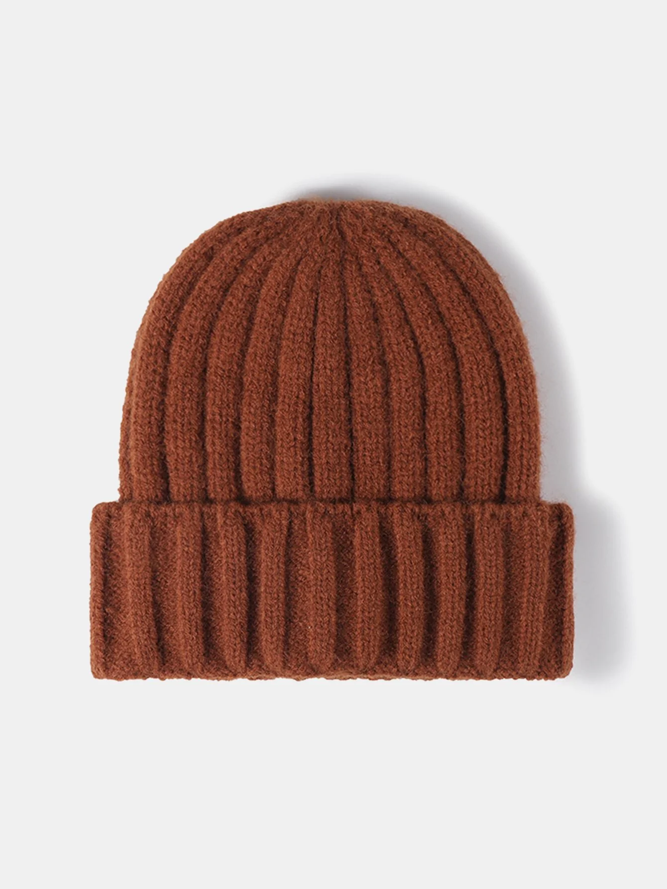 Faux-Woll-Warmstreifen-Strickmütze mit Umschlag - Image 5