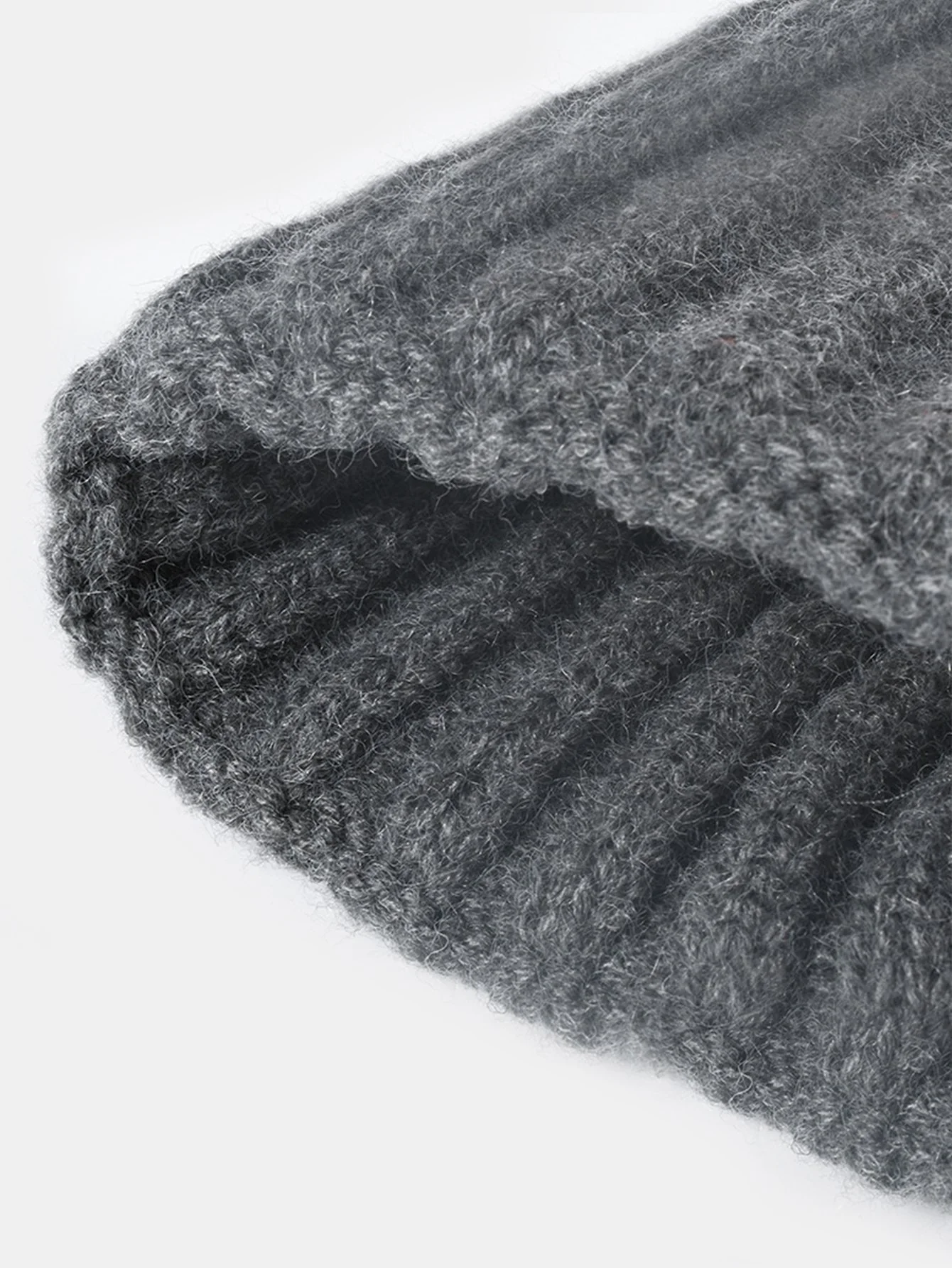 Faux-Woll-Warmstreifen-Strickmütze mit Umschlag - Image 6