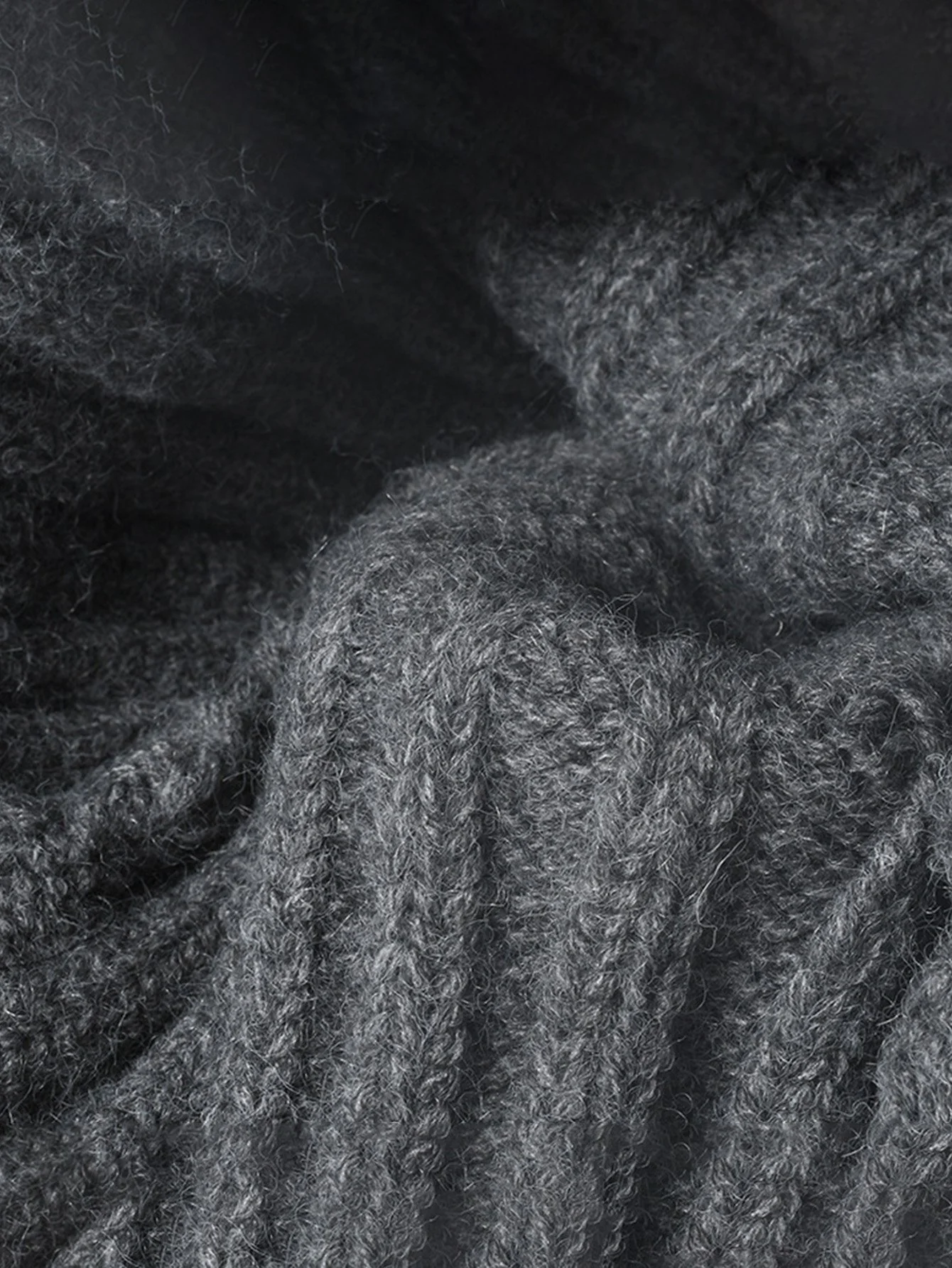 Faux-Woll-Warmstreifen-Strickmütze mit Umschlag - Image 7