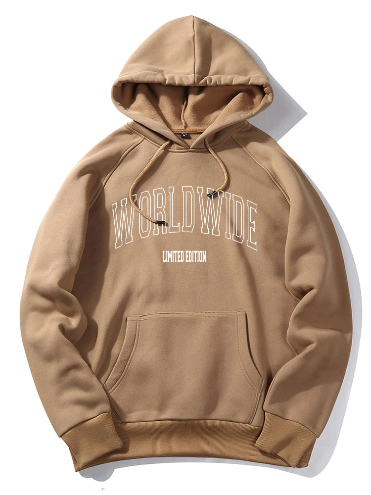 Weltweite Buchstaben Druck Kapuzenpullover - Image 3