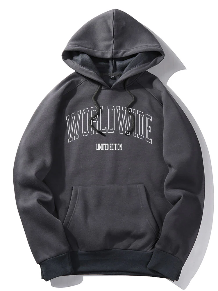 Weltweite Buchstaben Druck Kapuzenpullover - Image 4