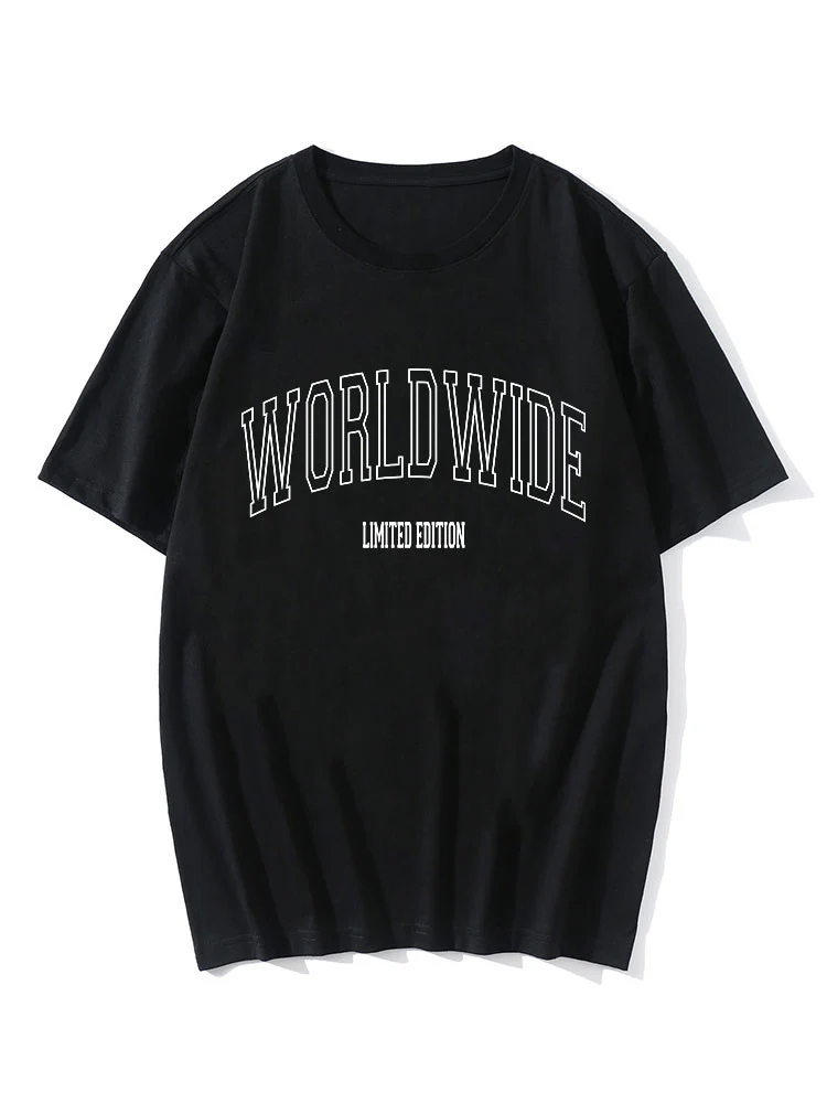 Weltweite Buchstaben Druck T-Shirt - Image 2