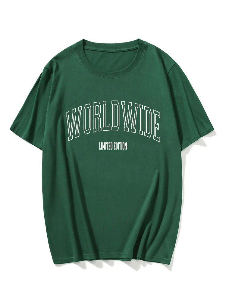 Weltweite Buchstaben Druck T-Shirt - Image 5