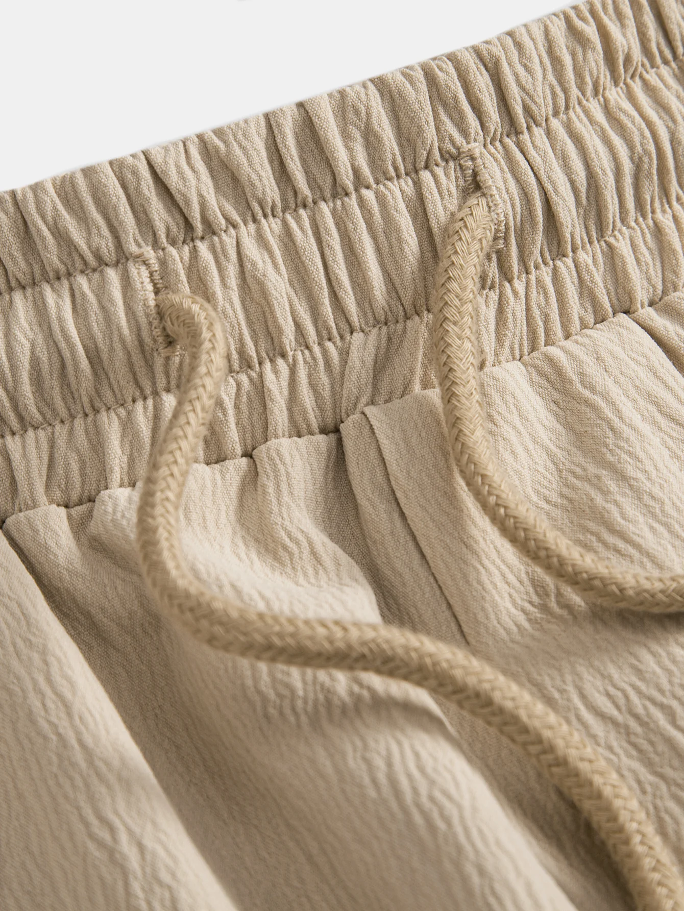 Faltige Textur<tc>rot</tc> Shorts mit Kordelzug - Image 7