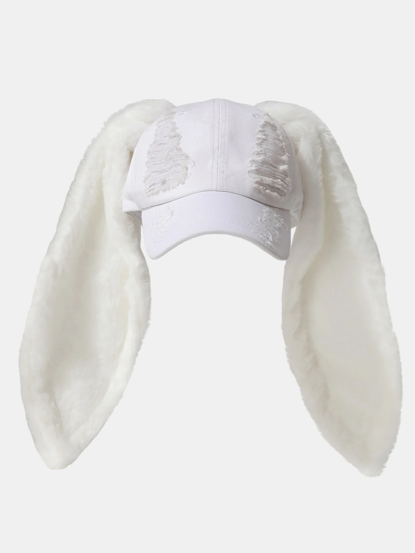 Y2K Streetwear Bunny Rabbit Ears Distressed Baseball Cap - Image 10