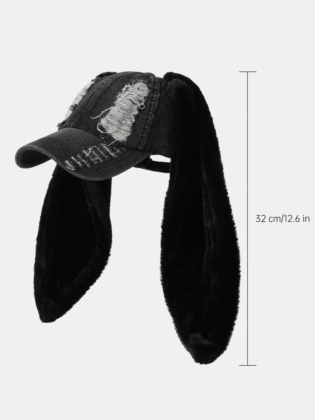 Y2K Streetwear Bunny Rabbit Ears Distressed Baseball Cap - Image 12