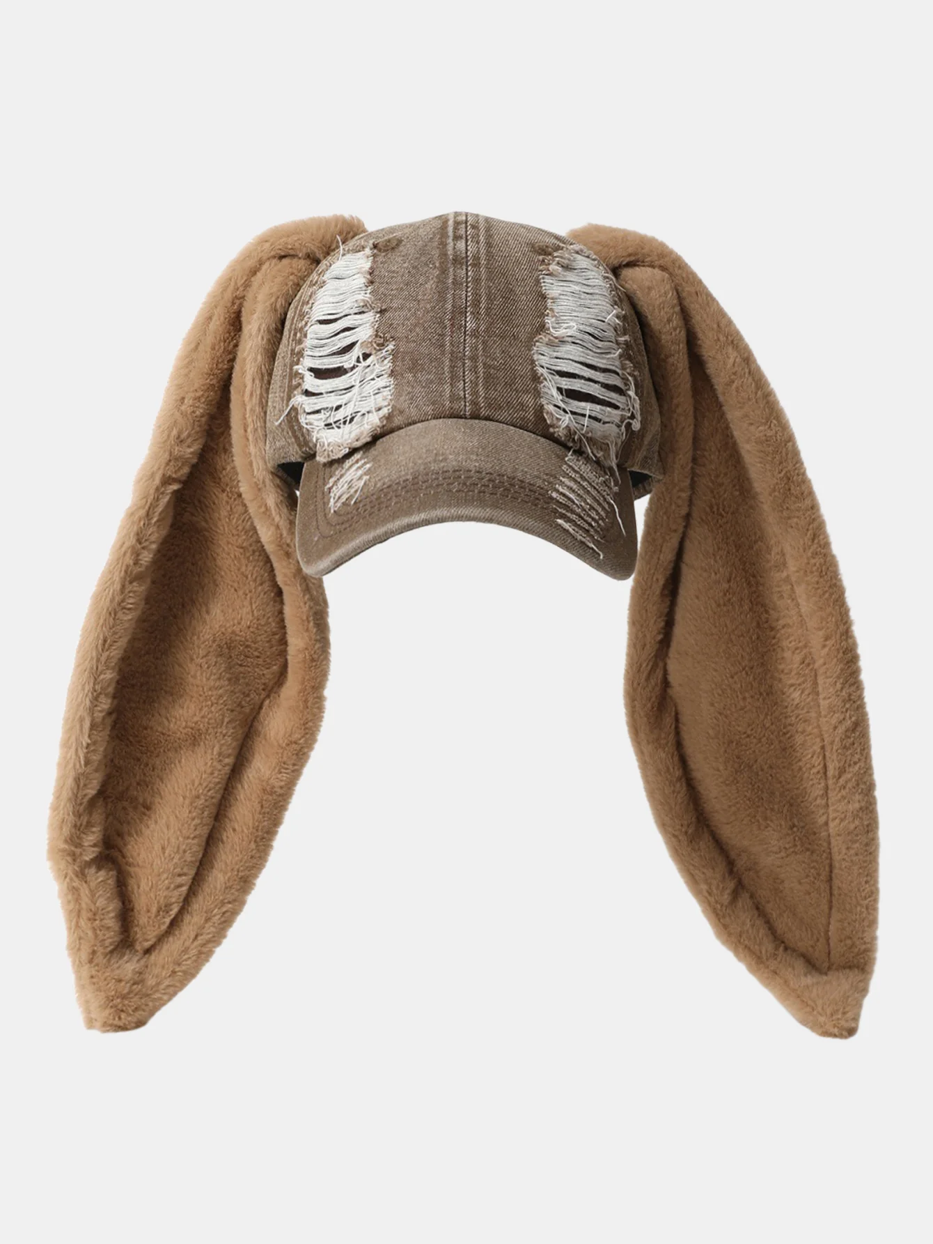 Y2K Streetwear Bunny Rabbit Ears Distressed Baseball Cap - Image 2