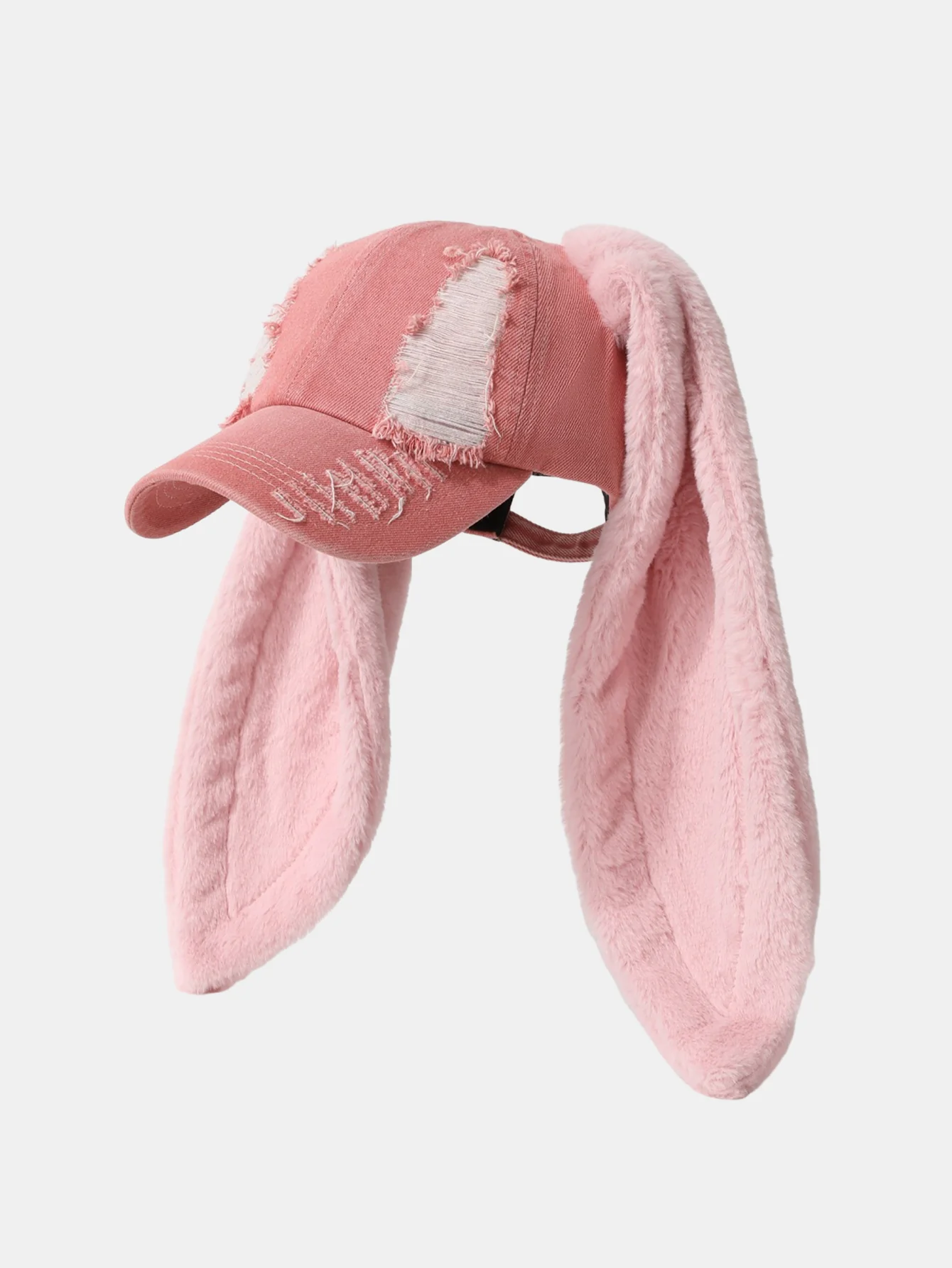 Y2K Streetwear Bunny Rabbit Ears Distressed Baseball Cap - Image 5