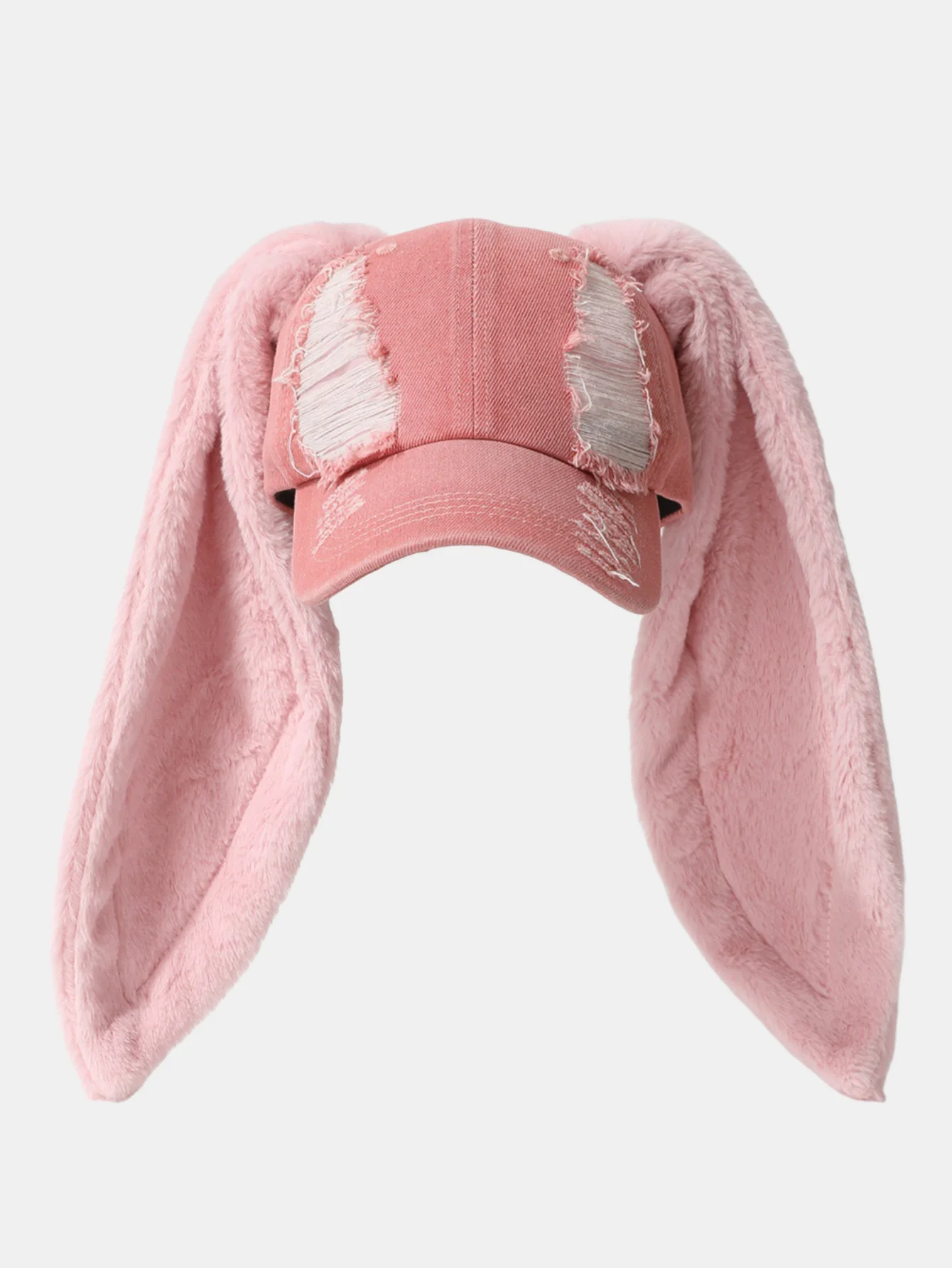 Y2K Streetwear Bunny Rabbit Ears Distressed Baseball Cap - Image 6