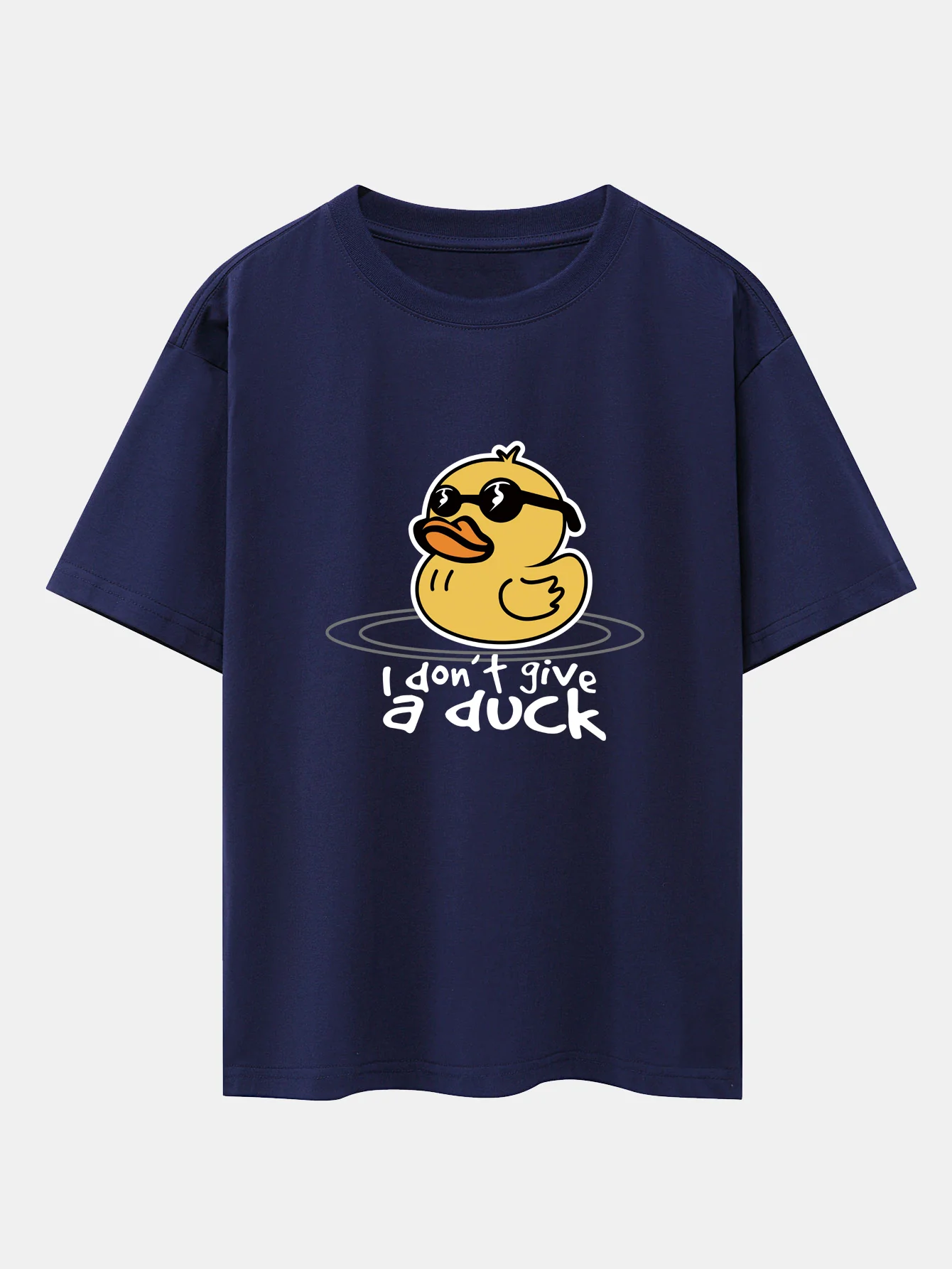 Gelbes Enten-T-Shirt mit Sonnenbrillen-Print, überschnittenen Schultern und Oversize-Schnitt - Image 12