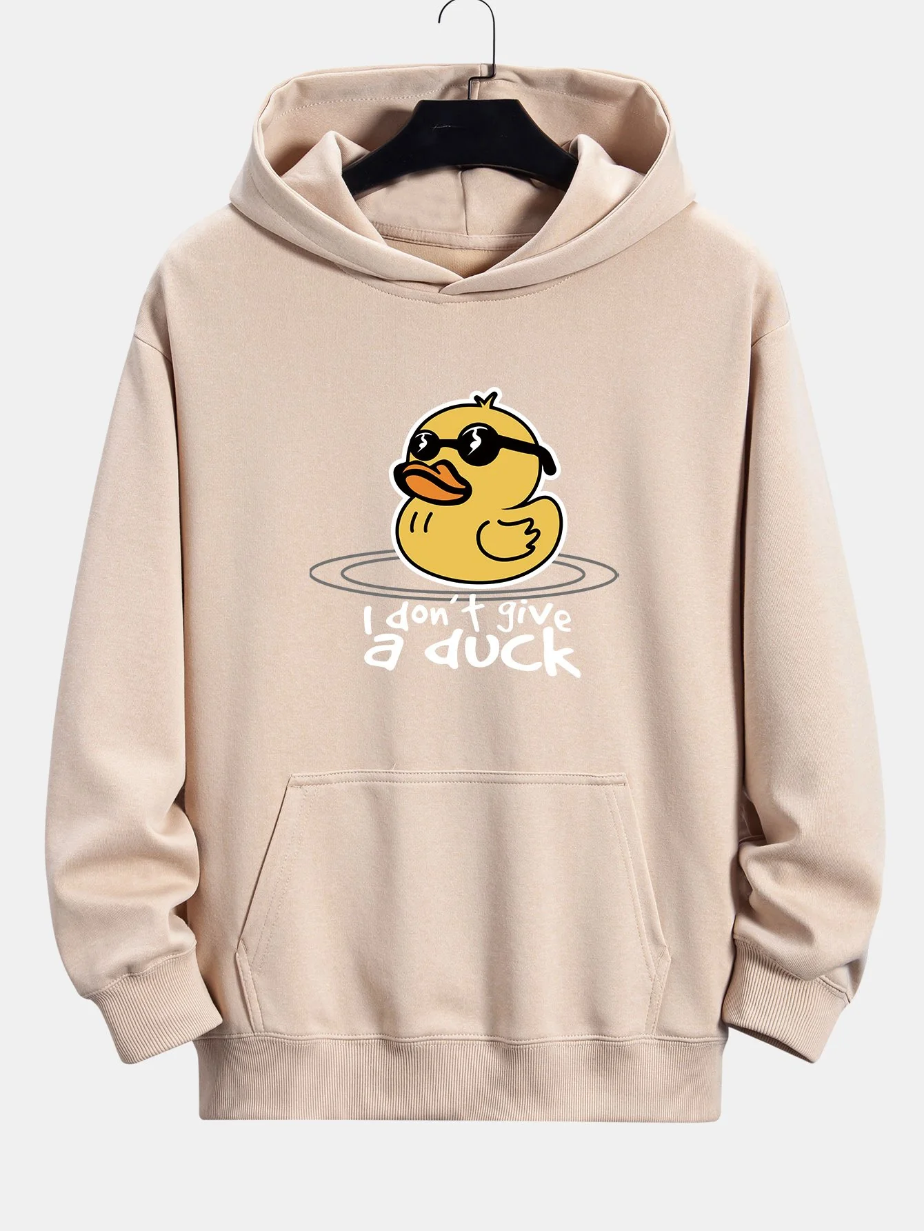 Gelber Entenprint mit Sonnenbrille Relax Fit Hoodie - Image 2