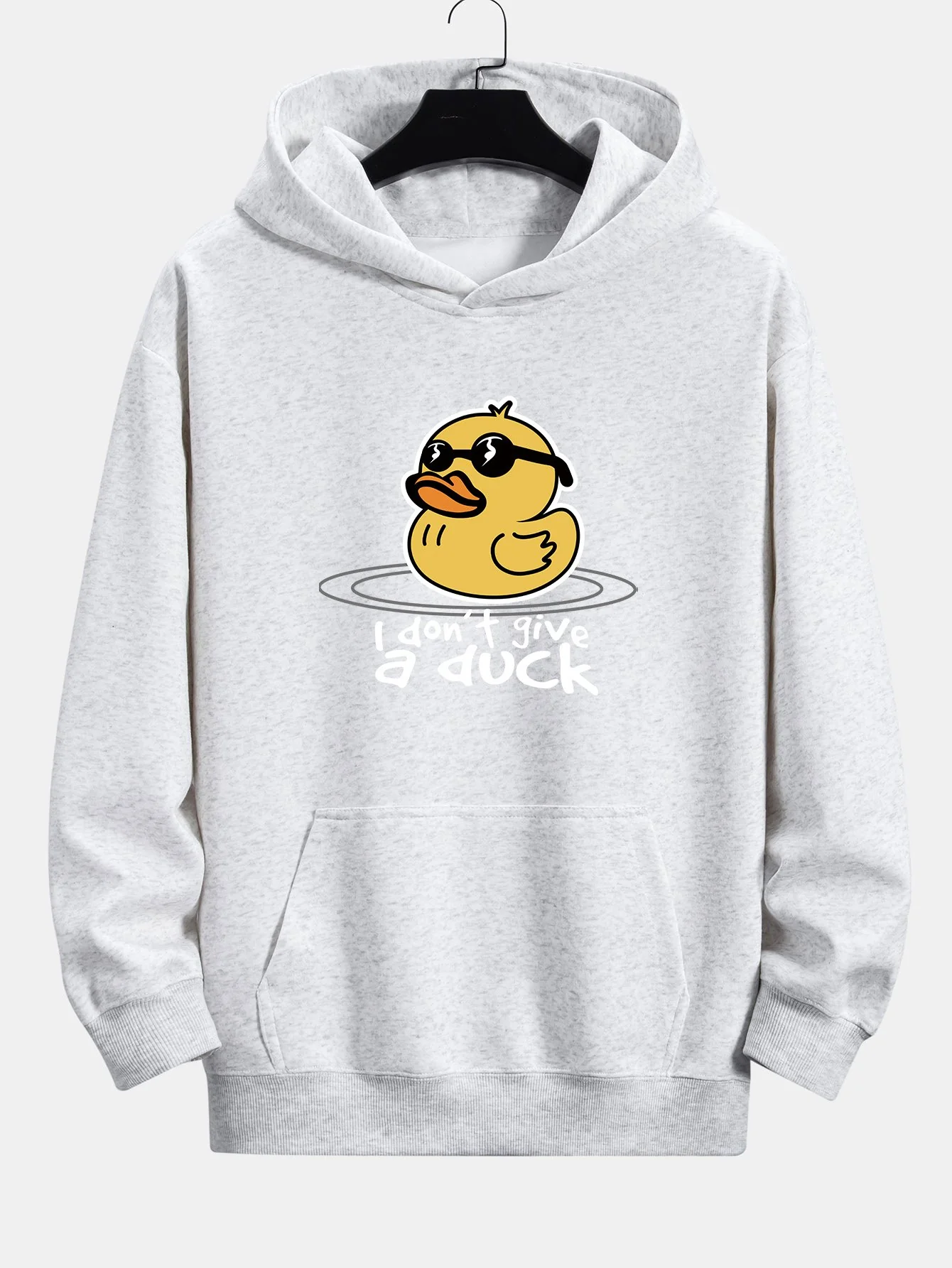 Gelber Entenprint mit Sonnenbrille Relax Fit Hoodie - Image 3