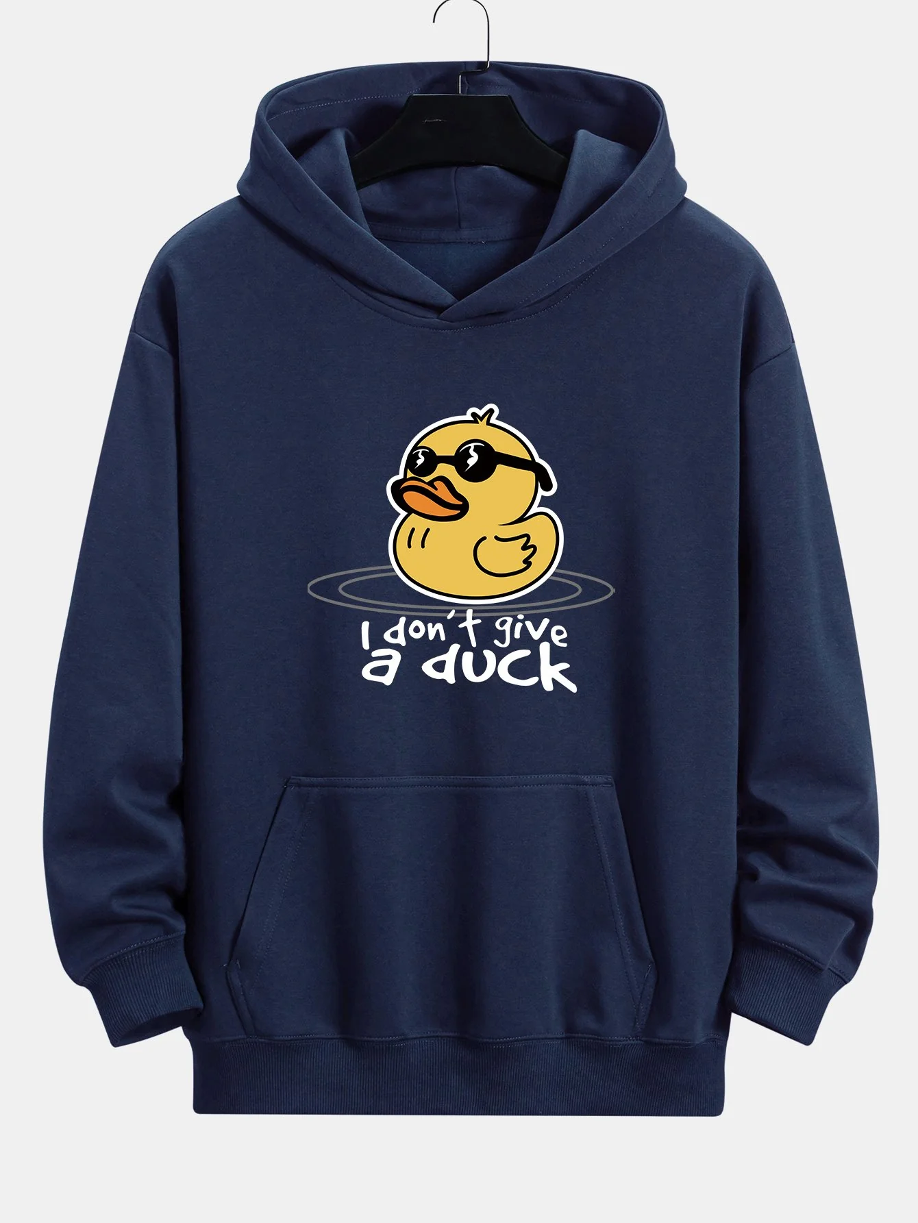 Gelber Entenprint mit Sonnenbrille Relax Fit Hoodie - Image 5